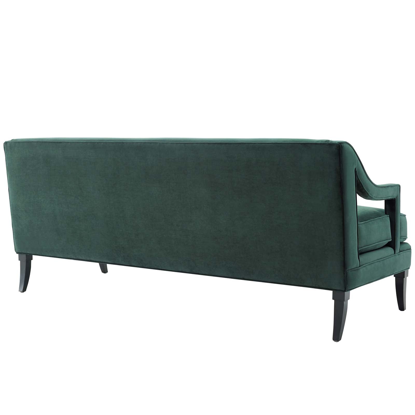 Modway Sofas & Couches - Concur Button Tufted Performance Velvet Sofa Green