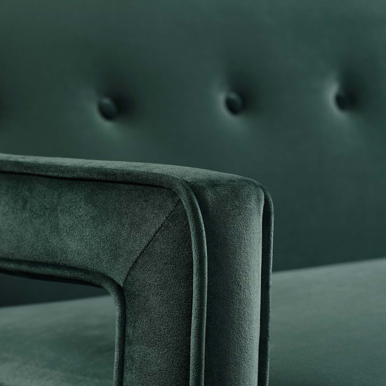 Modway Sofas & Couches - Concur Button Tufted Performance Velvet Sofa Green