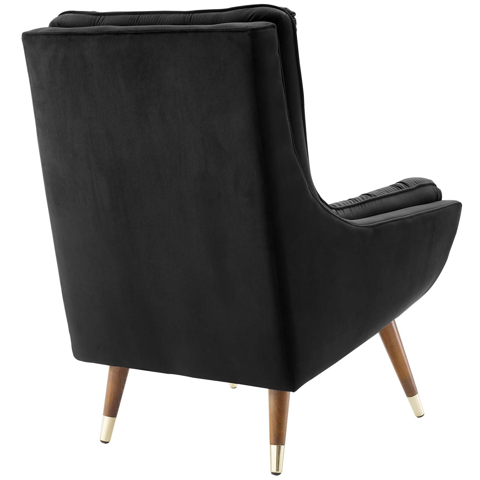 Modway Accent Chairs - Suggest Button Tufted Performance Velvet Lounge Chair Black