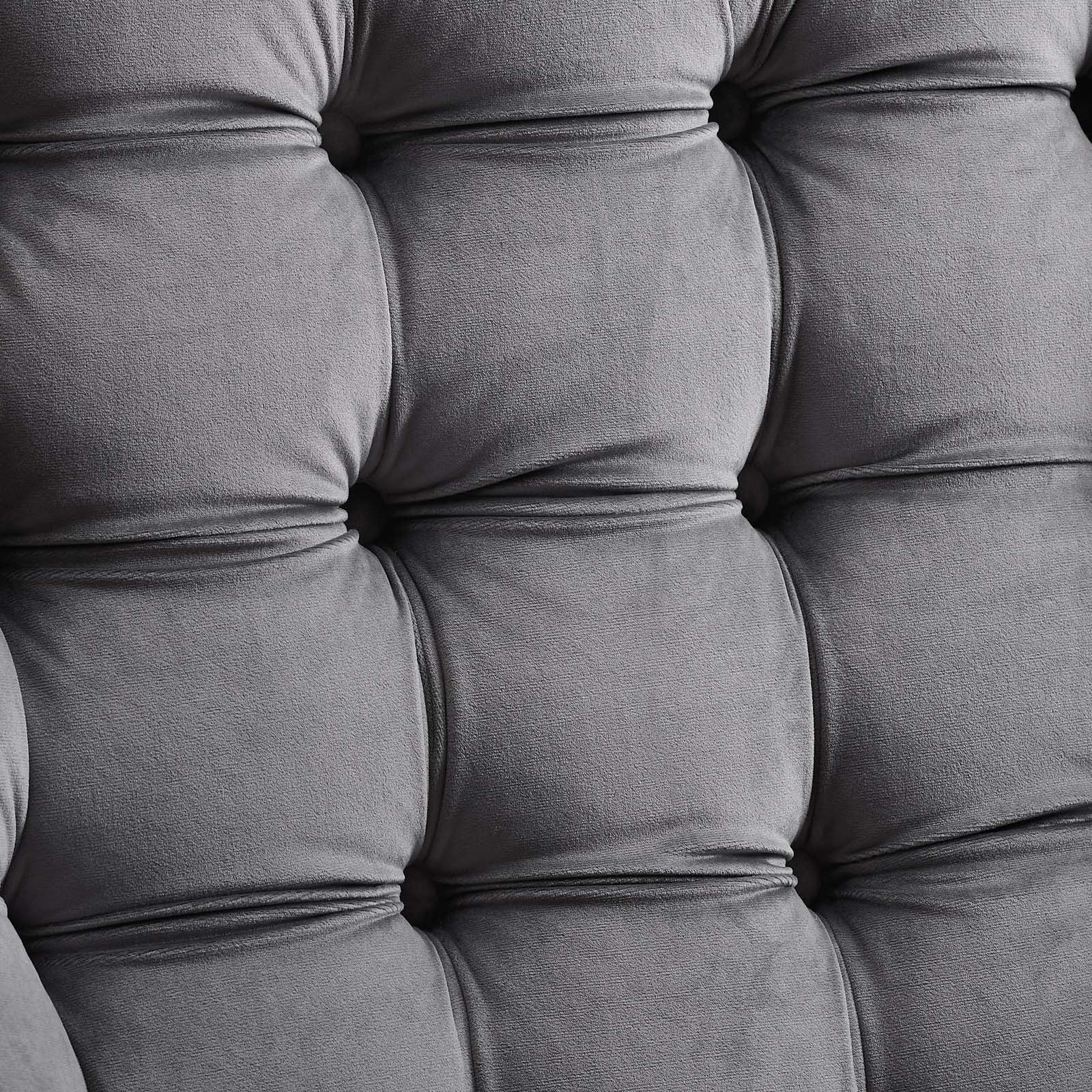 Modway Accent Chairs - Suggest Button Tufted Performance Velvet Lounge Chair Gray