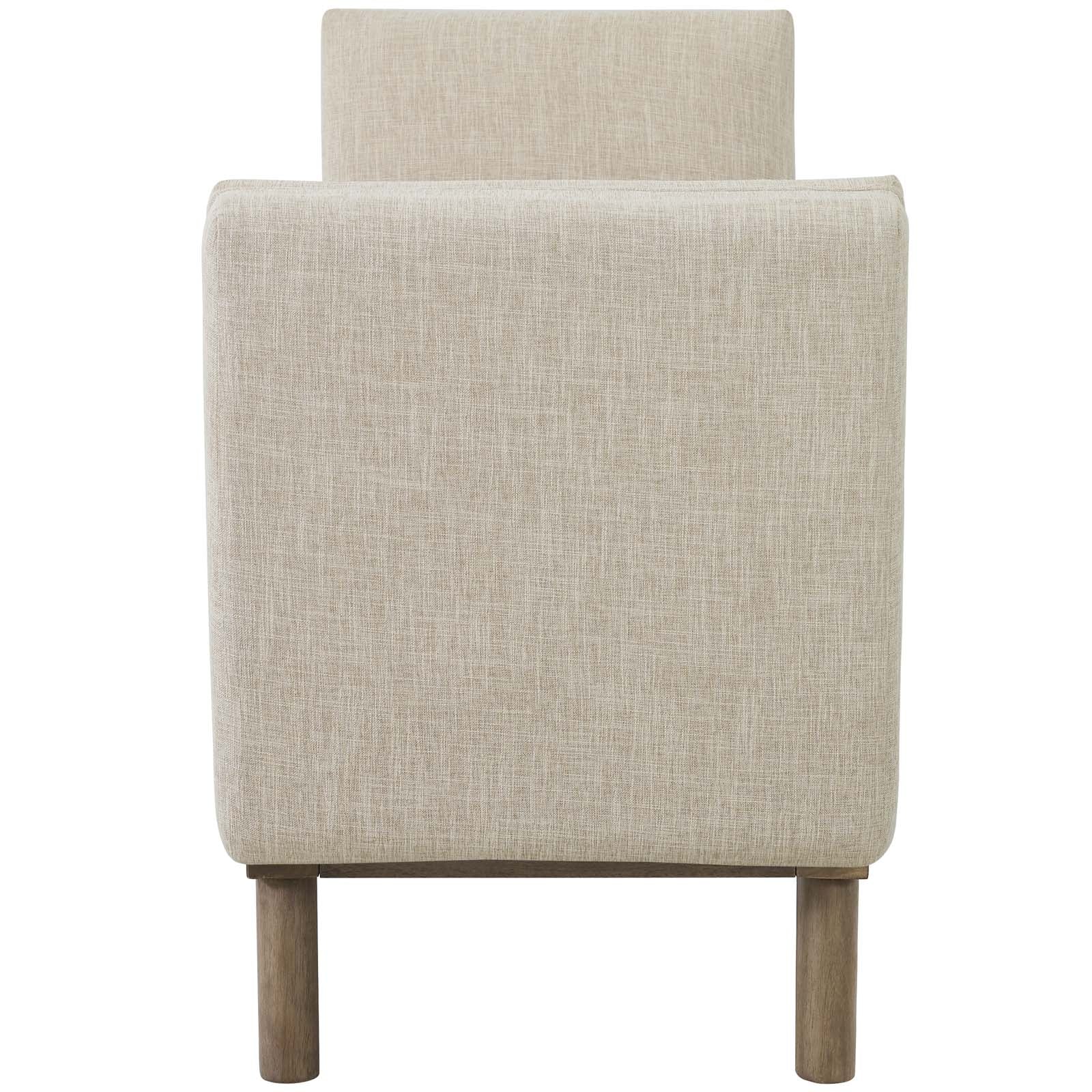 Modway Benches - Haven Tufted Button Upholstered Fabric Accent Bench Beige