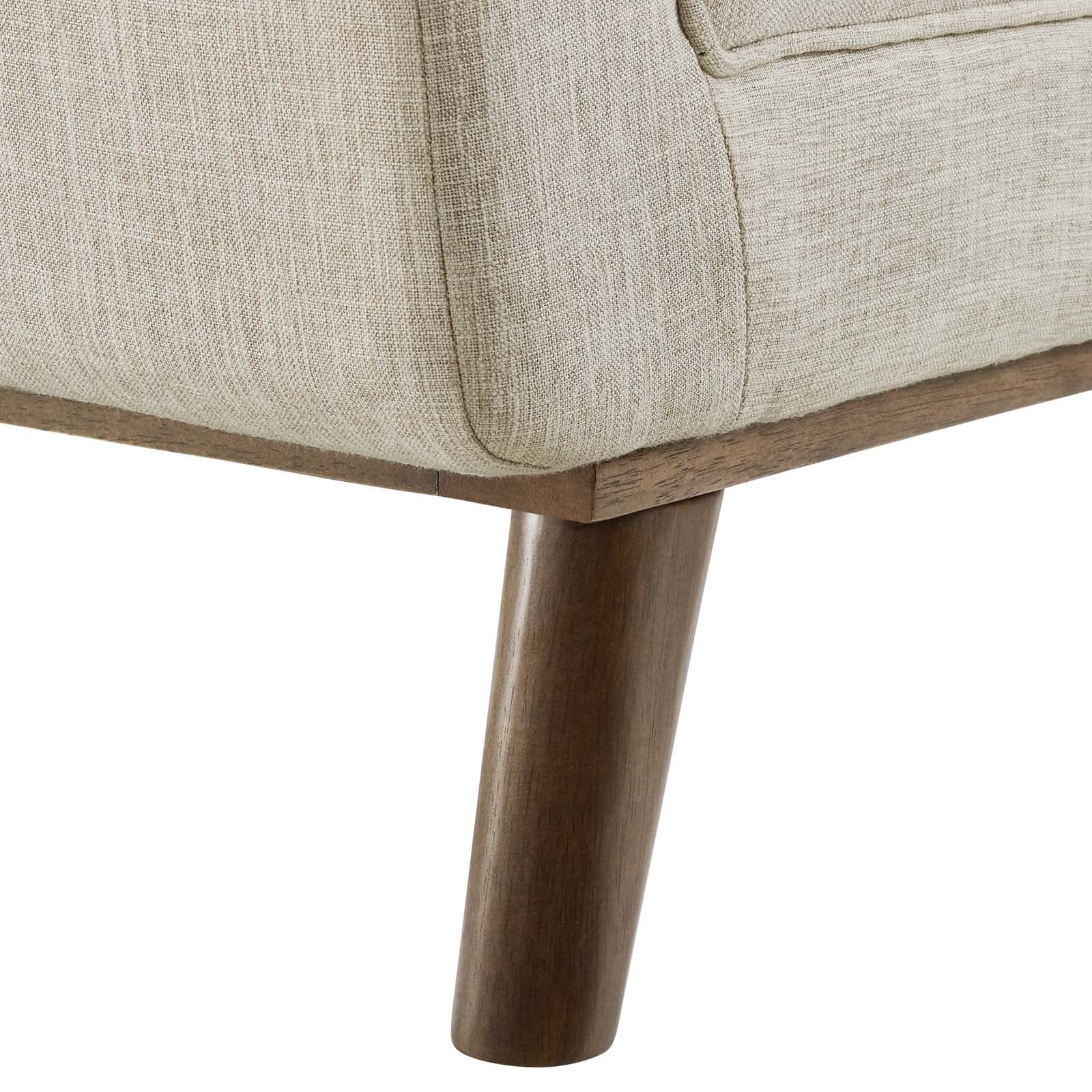 Modway Benches - Haven Tufted Button Upholstered Fabric Accent Bench Beige