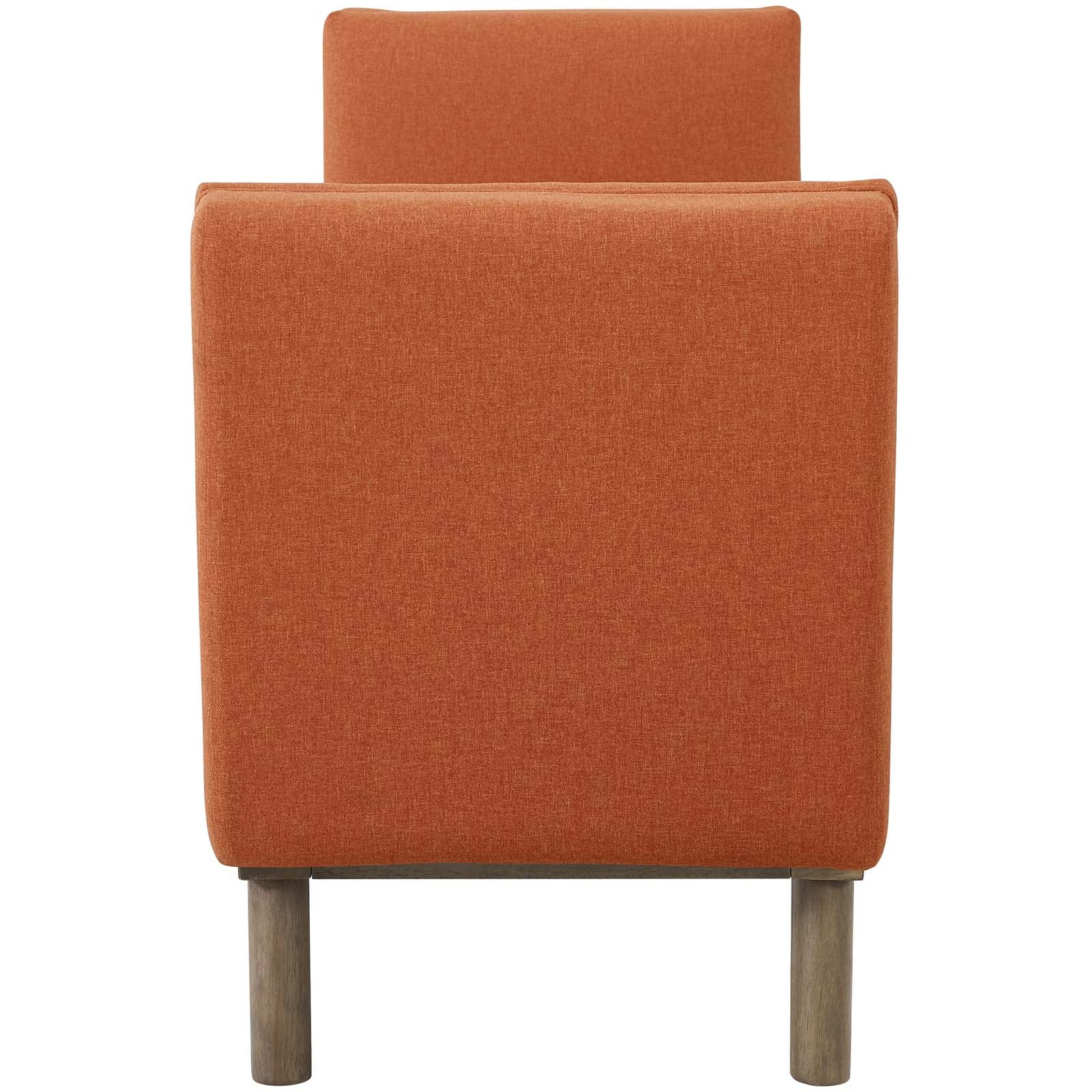 Modway Benches - Haven Tufted Button Upholstered Fabric Accent Bench Orange