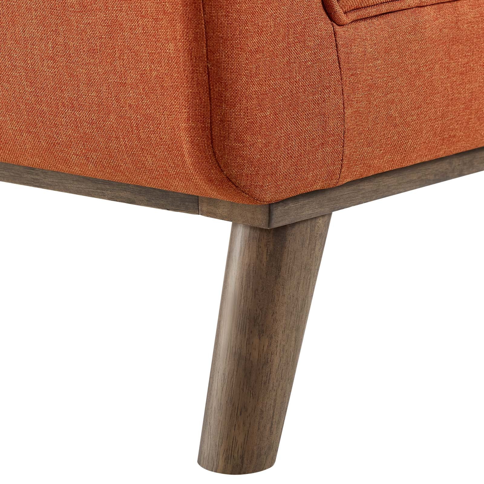 Modway Benches - Haven Tufted Button Upholstered Fabric Accent Bench Orange