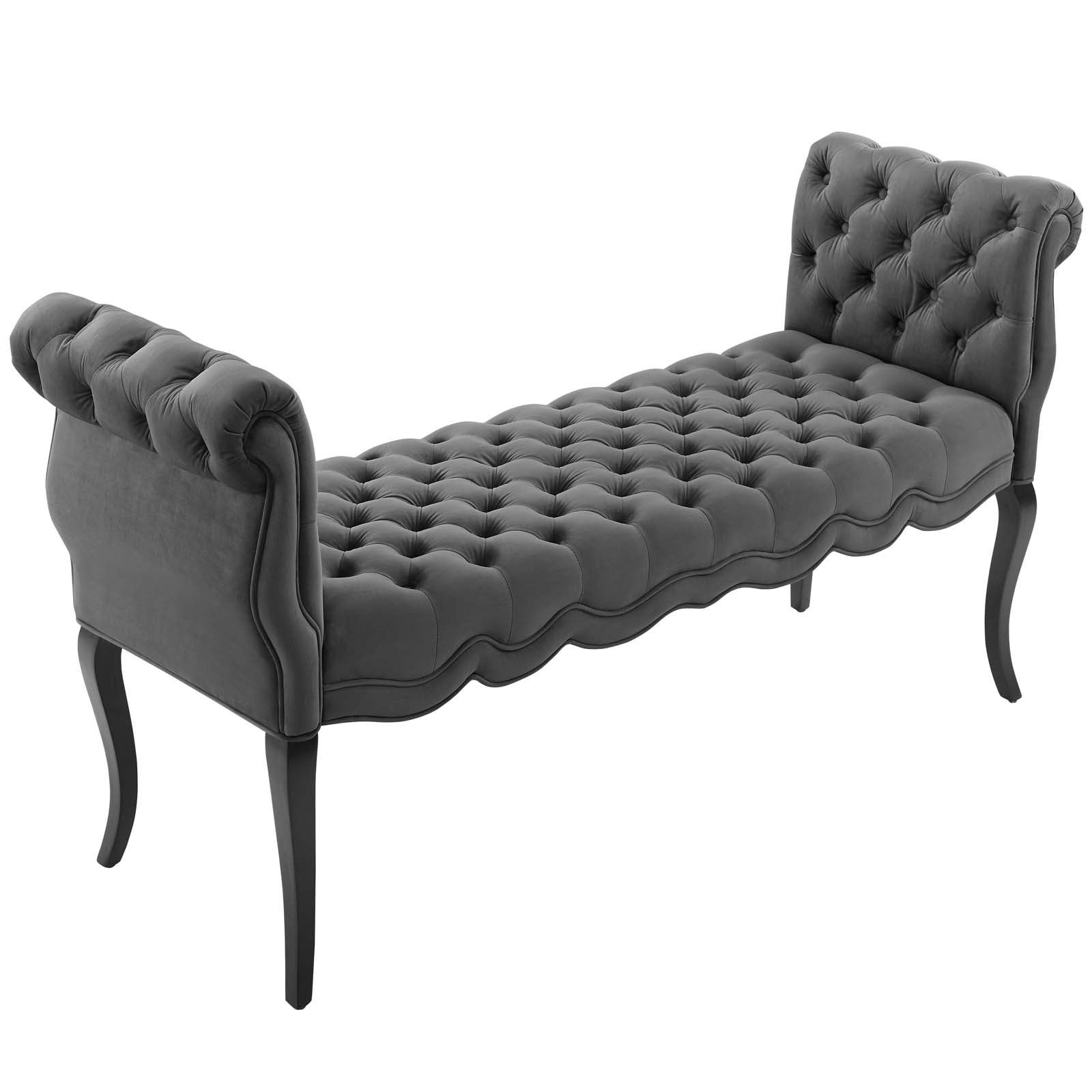 Modway Benches - Adelia Chesterfield Bench Gray