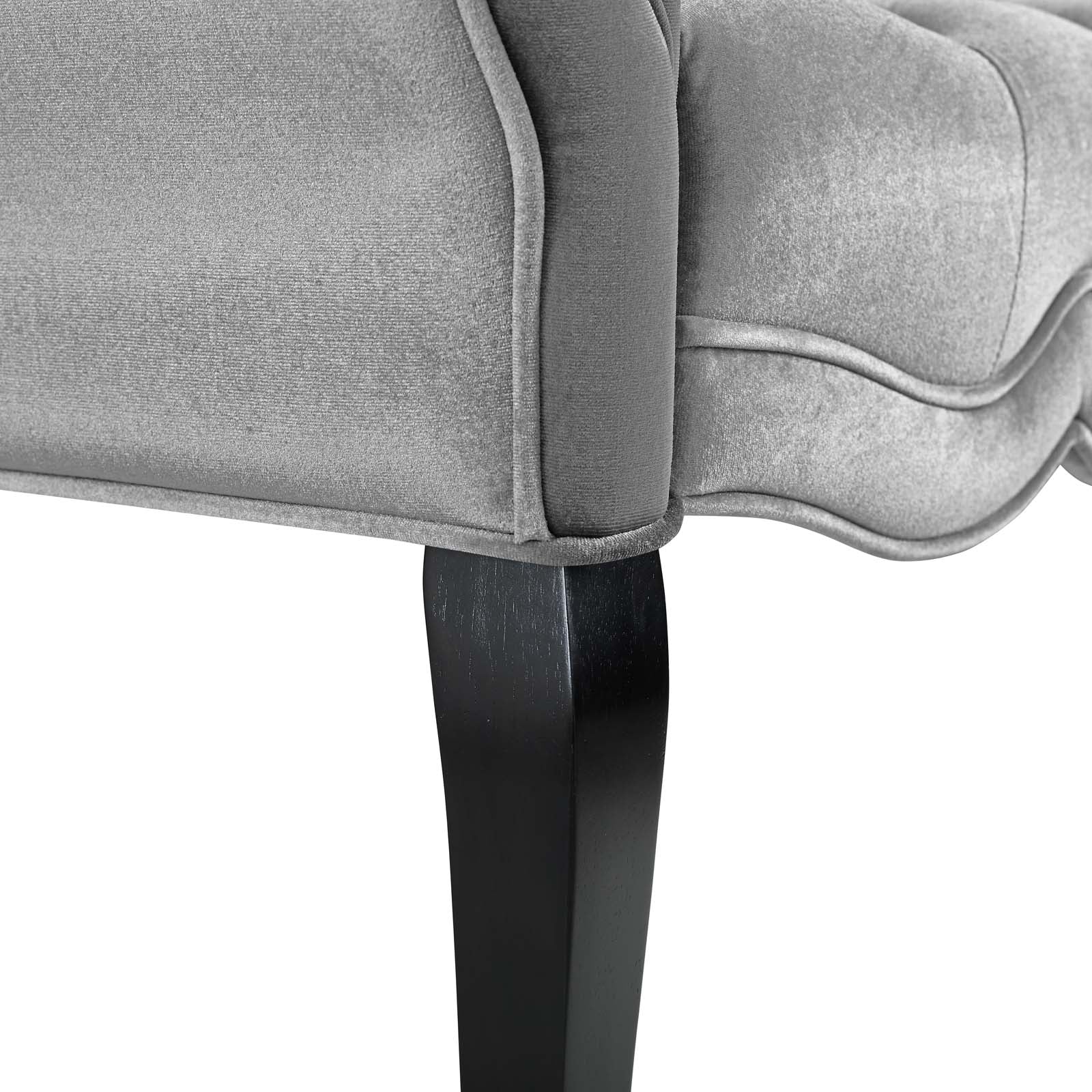 Modway Benches - Adelia Chesterfield Style Button Tufted Performance Velvet Bench Light Gray