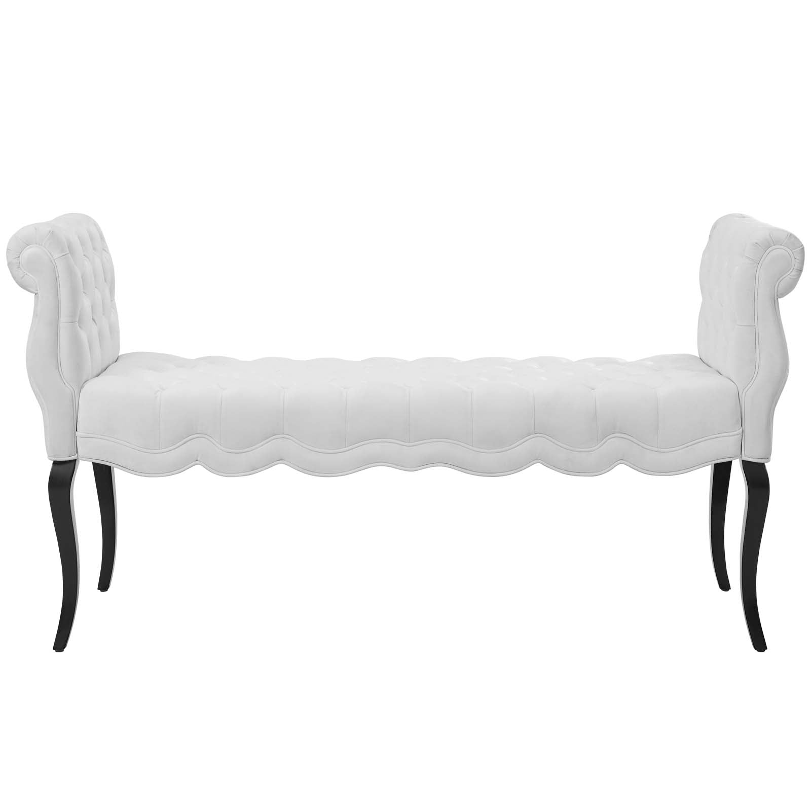 Modway Benches - Adelia Chesterfield Style Button Tufted Performance Velvet Bench White