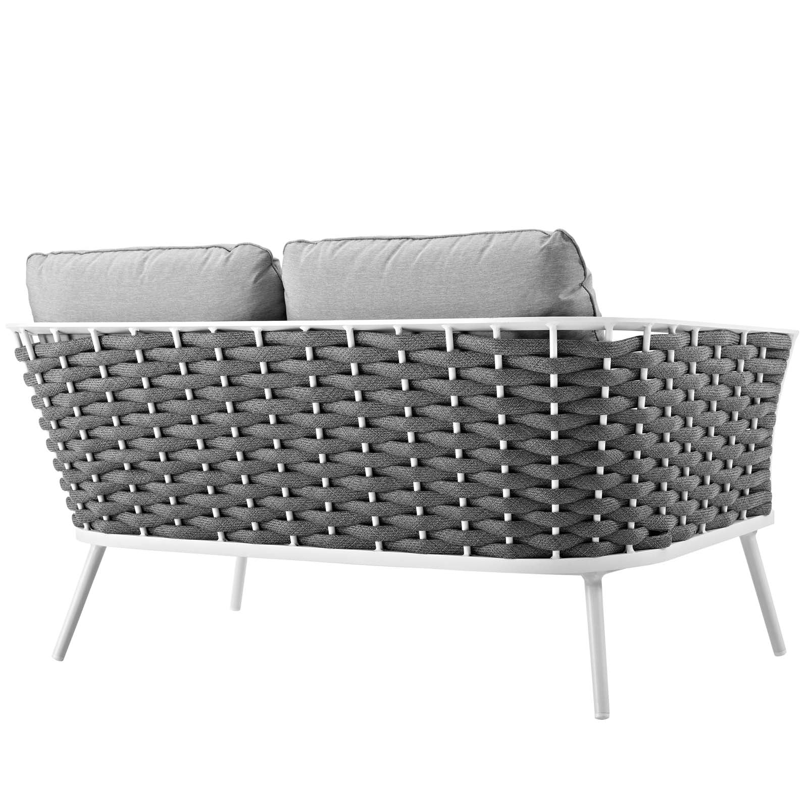 Modway Outdoor Sofas - Stance Outdoor Loveseat White & Gray