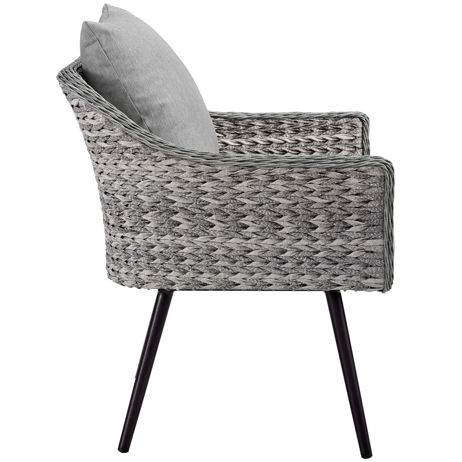 Modway Outdoor Chairs - Endeavor Outdoor Armchair Gray