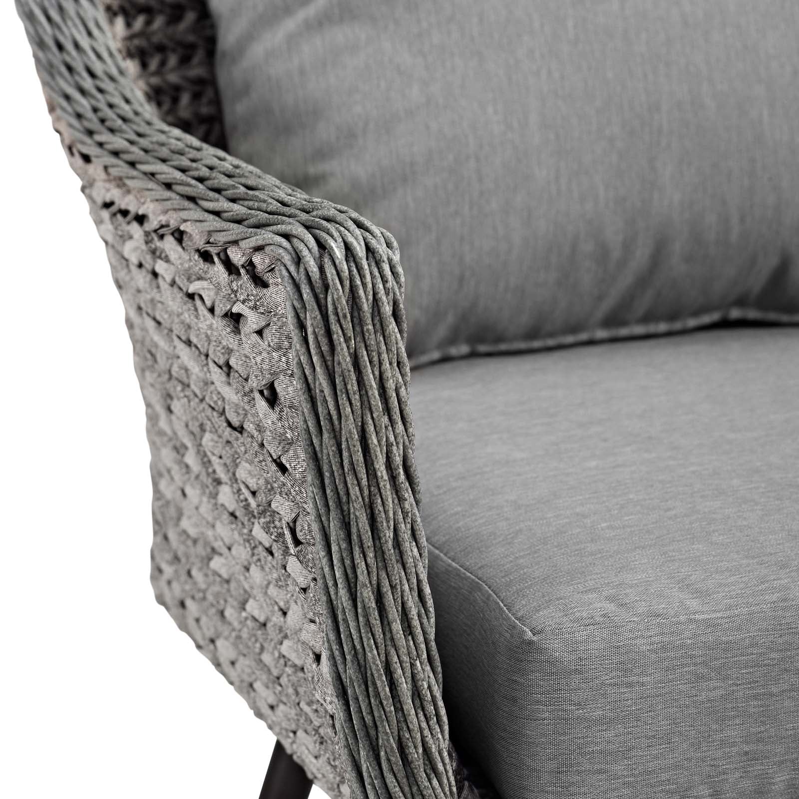 Modway Outdoor Chairs - Endeavor Outdoor Armchair Gray