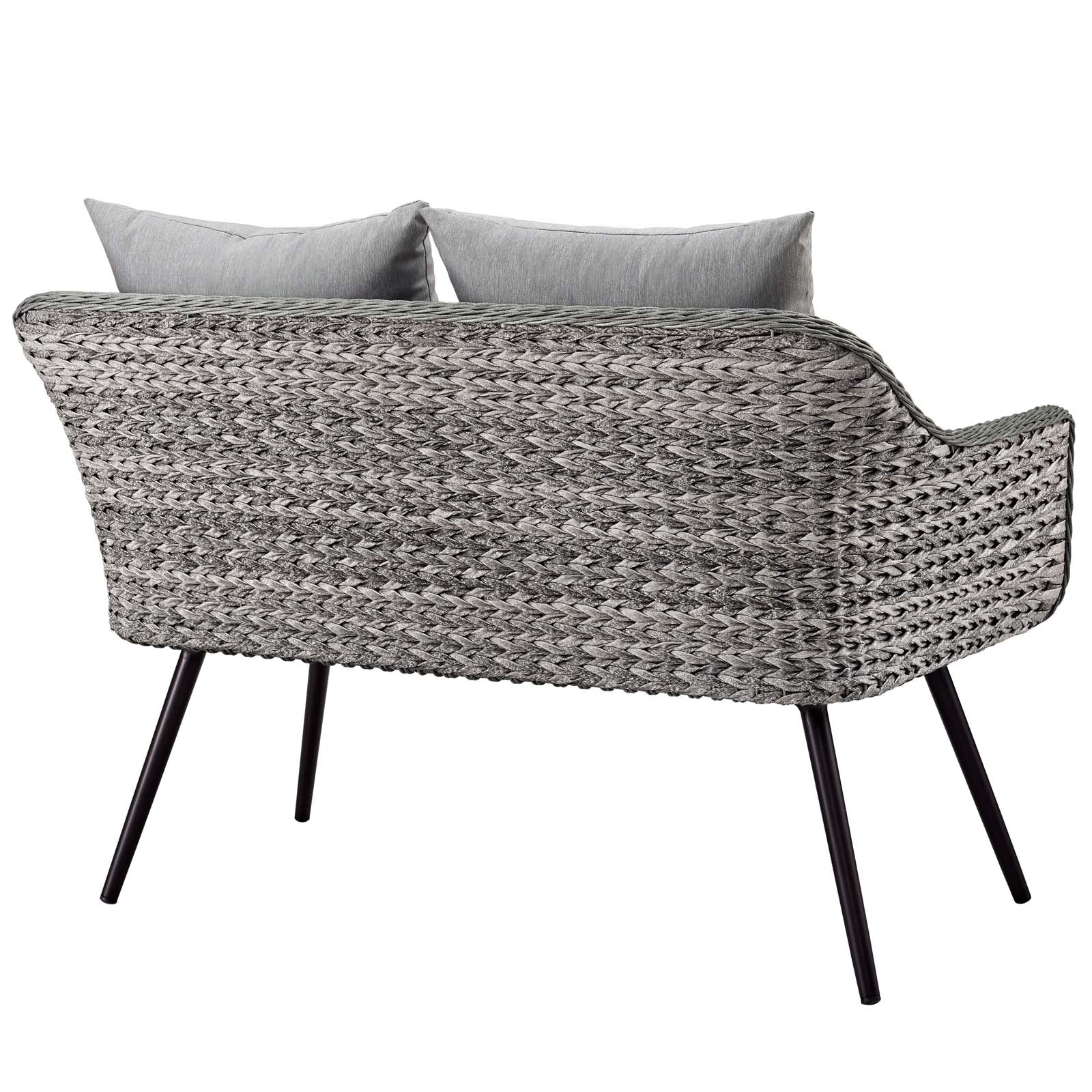 Modway Outdoor Sofas - Endeavor Outdoor Loveseat Gray