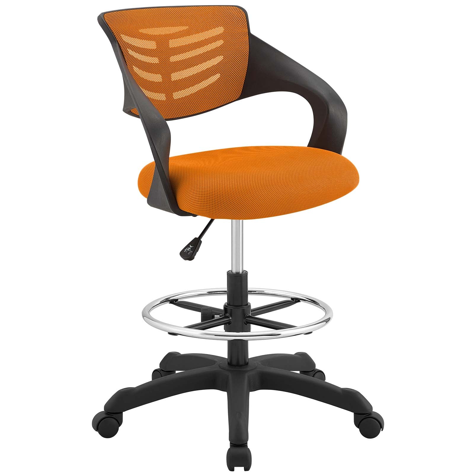 Modway Task Chairs - Thrive Mesh Drafting Chair Orange