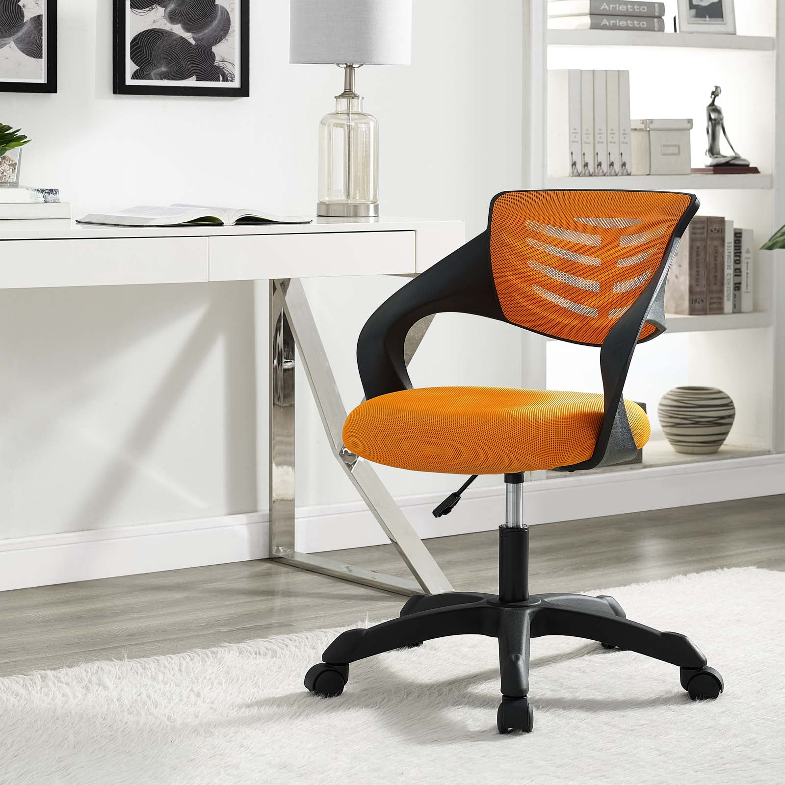 Modway Task Chairs - Thrive Mesh Office Chair Orange