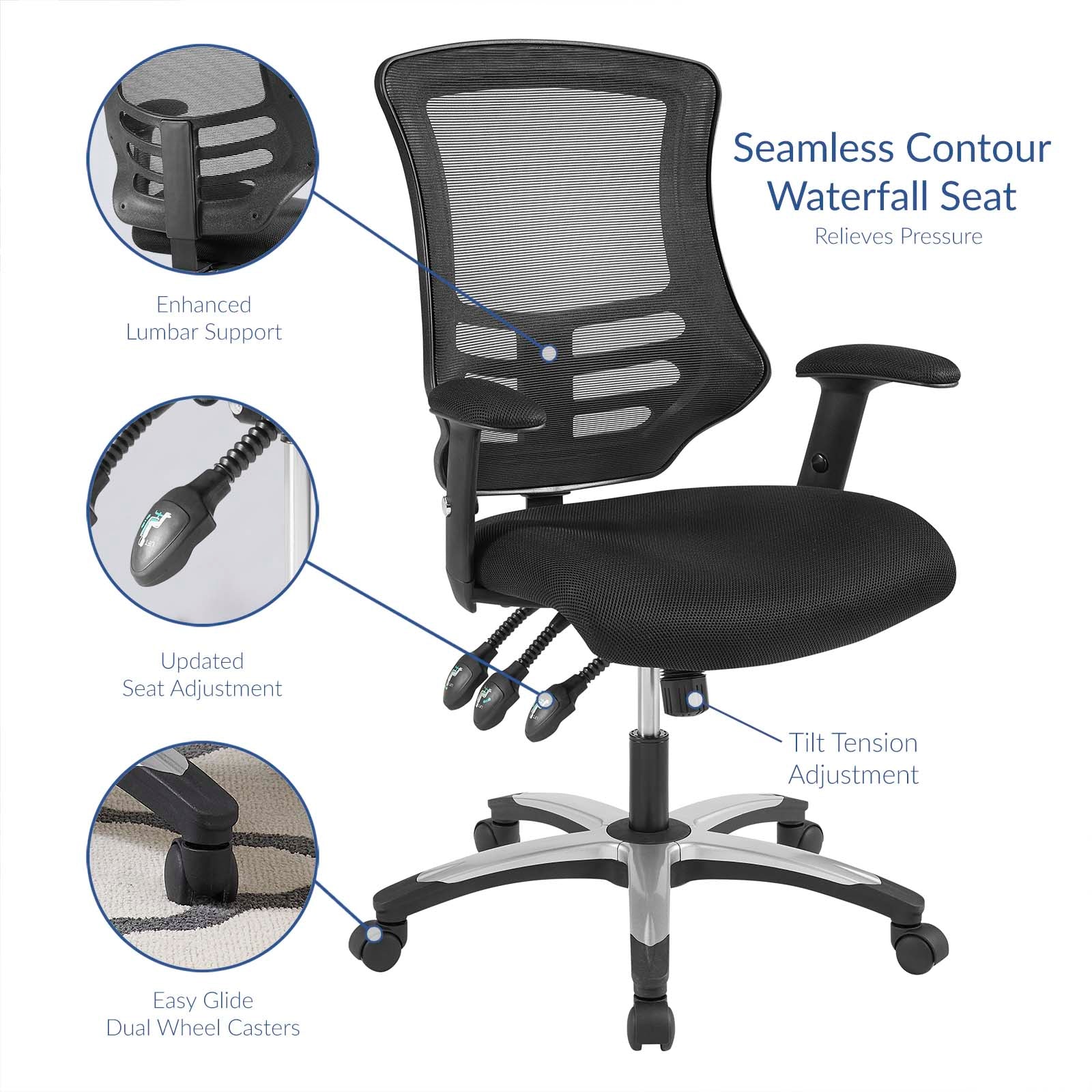 Modway Task Chairs - Calibrate Office Chair Black