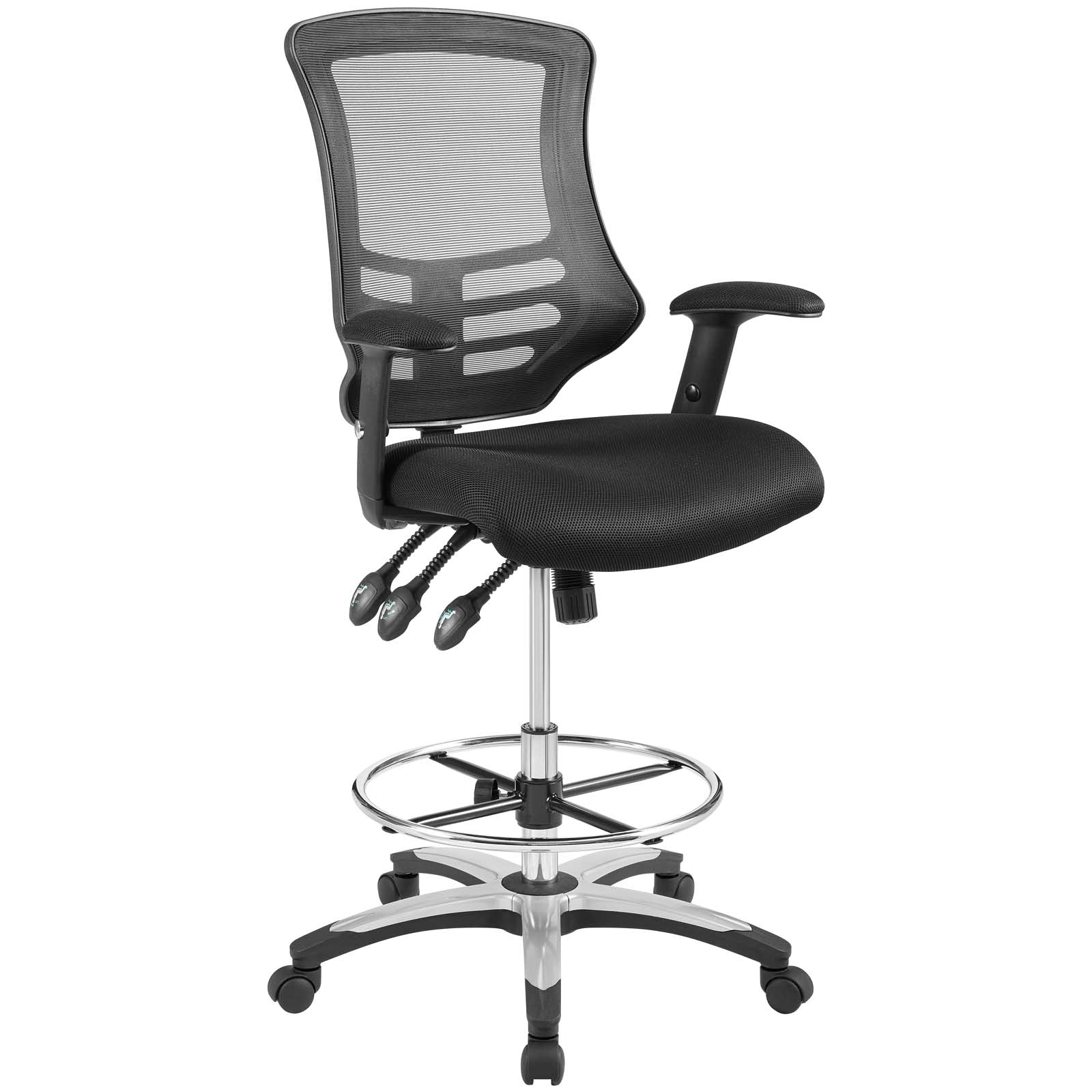 Modway Task Chairs - Calibrate Mesh Drafting Chair Black