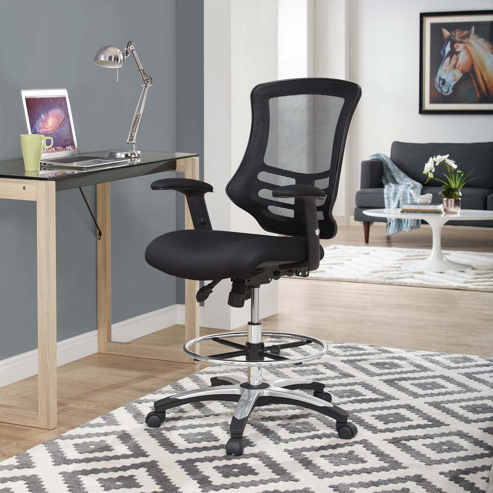 Modway Task Chairs - Calibrate Mesh Drafting Chair Black