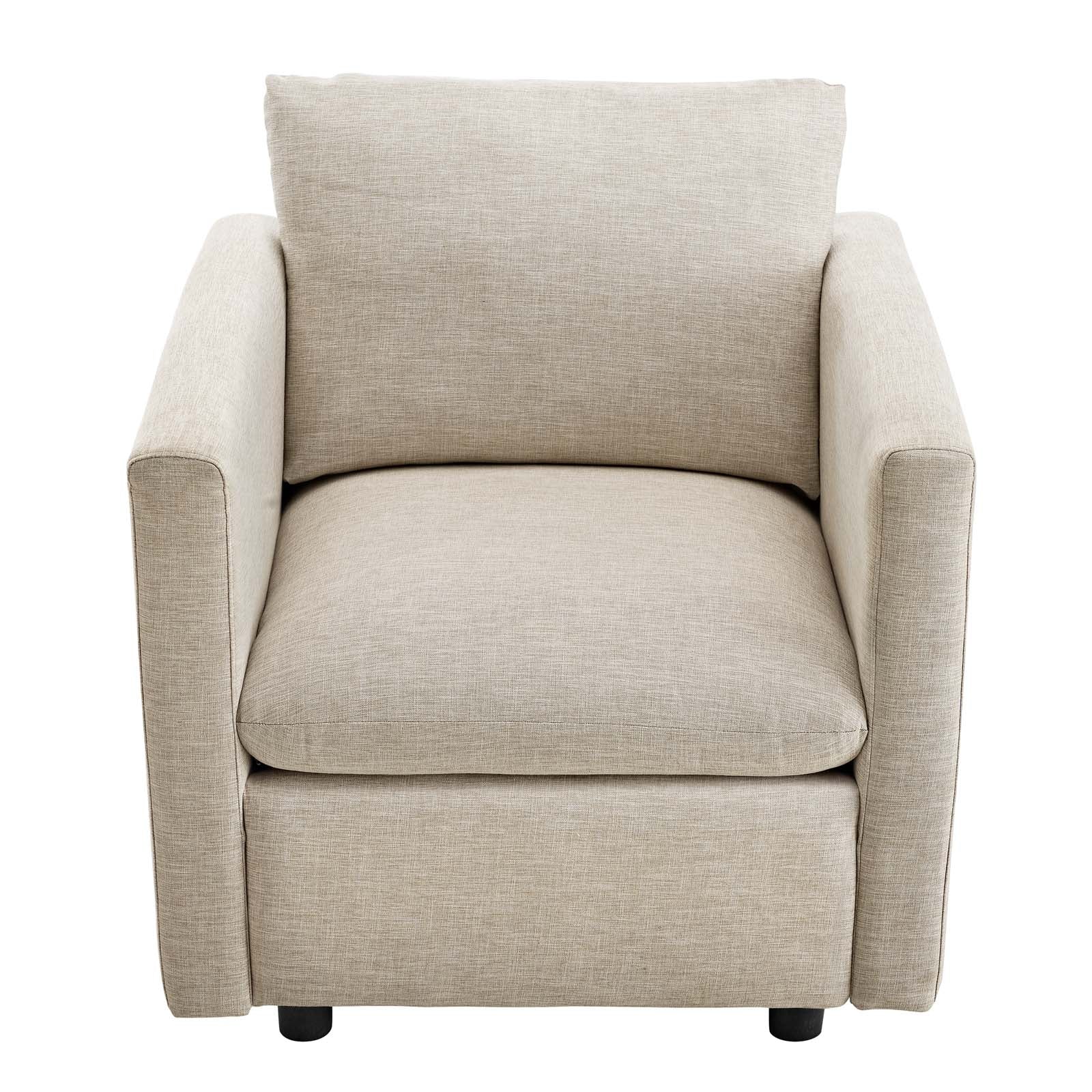 Modway Chairs - Activate Upholstered Fabric Armchair Beige