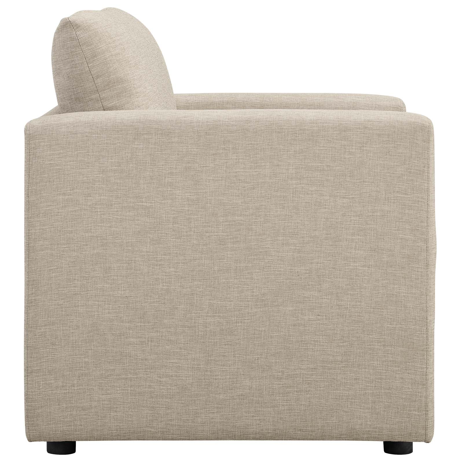 Modway Chairs - Activate Upholstered Fabric Armchair Beige