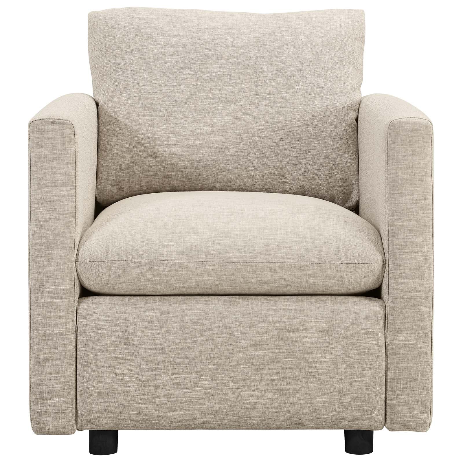 Modway Chairs - Activate Upholstered Fabric Armchair Beige