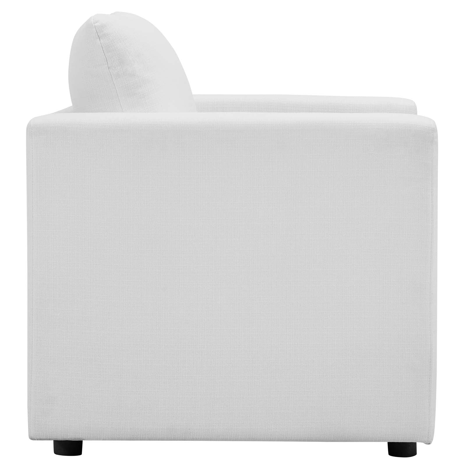 Modway Accent Chairs - Activate Upholstered Fabric Armchair White