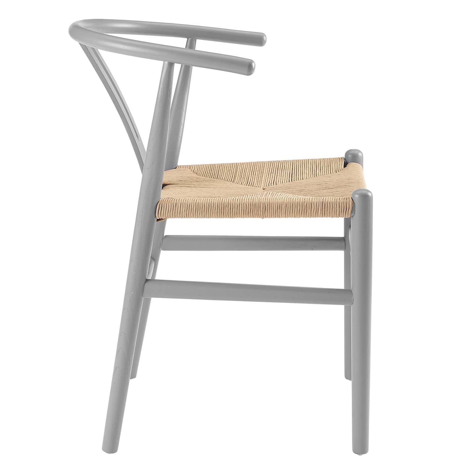 Modway Dining Chairs - Amish Dining Wood Side Chair Light Gray