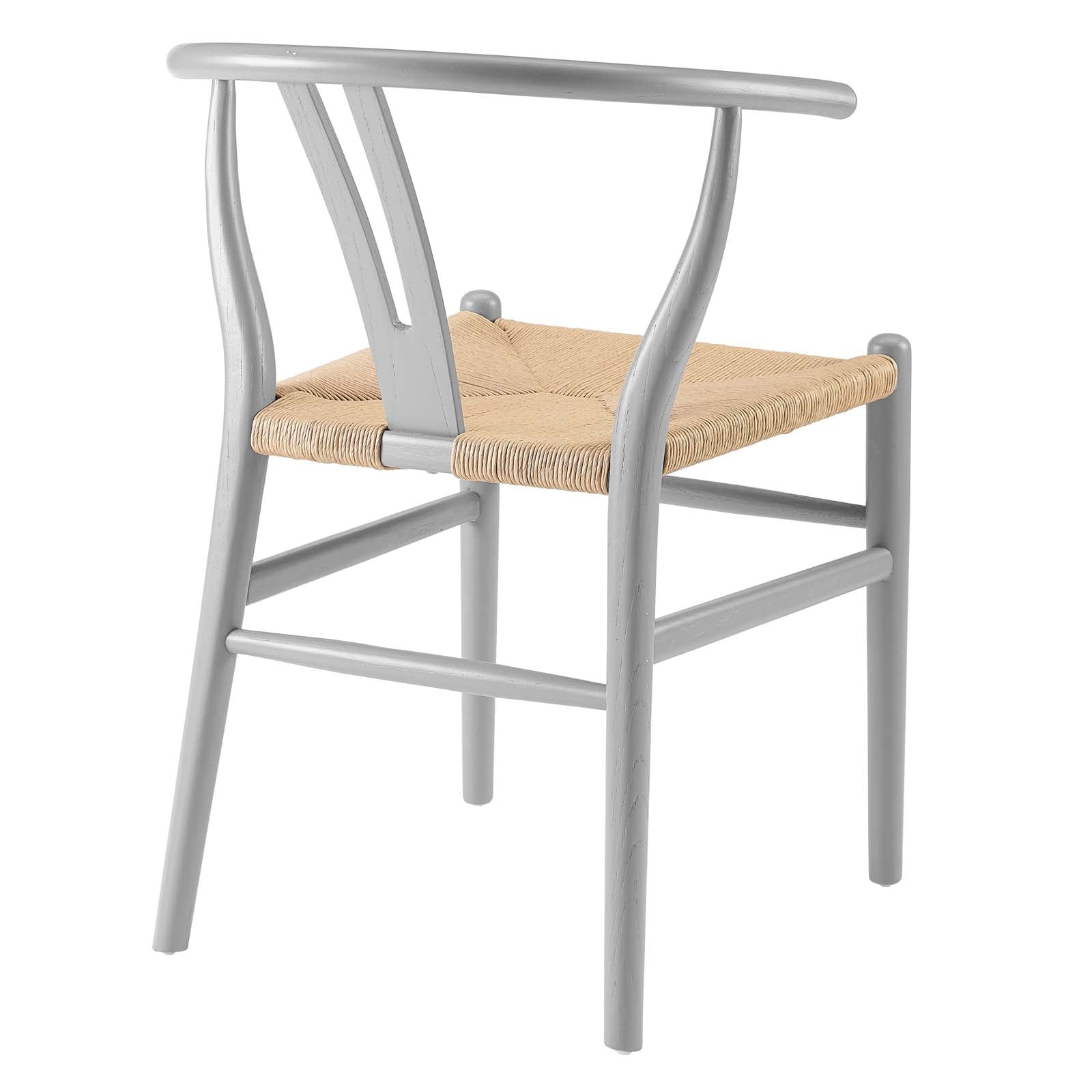 Modway Dining Chairs - Amish Dining Wood Side Chair Light Gray