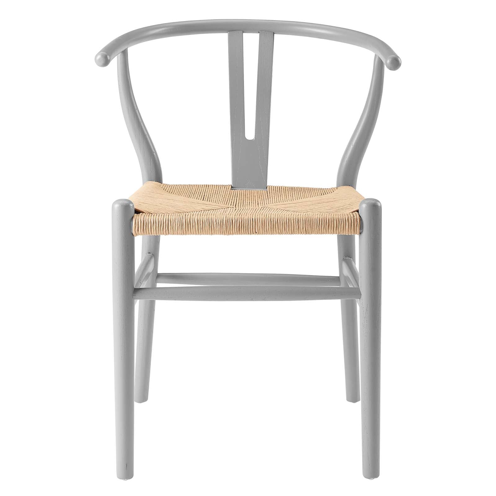 Modway Dining Chairs - Amish Dining Wood Side Chair Light Gray
