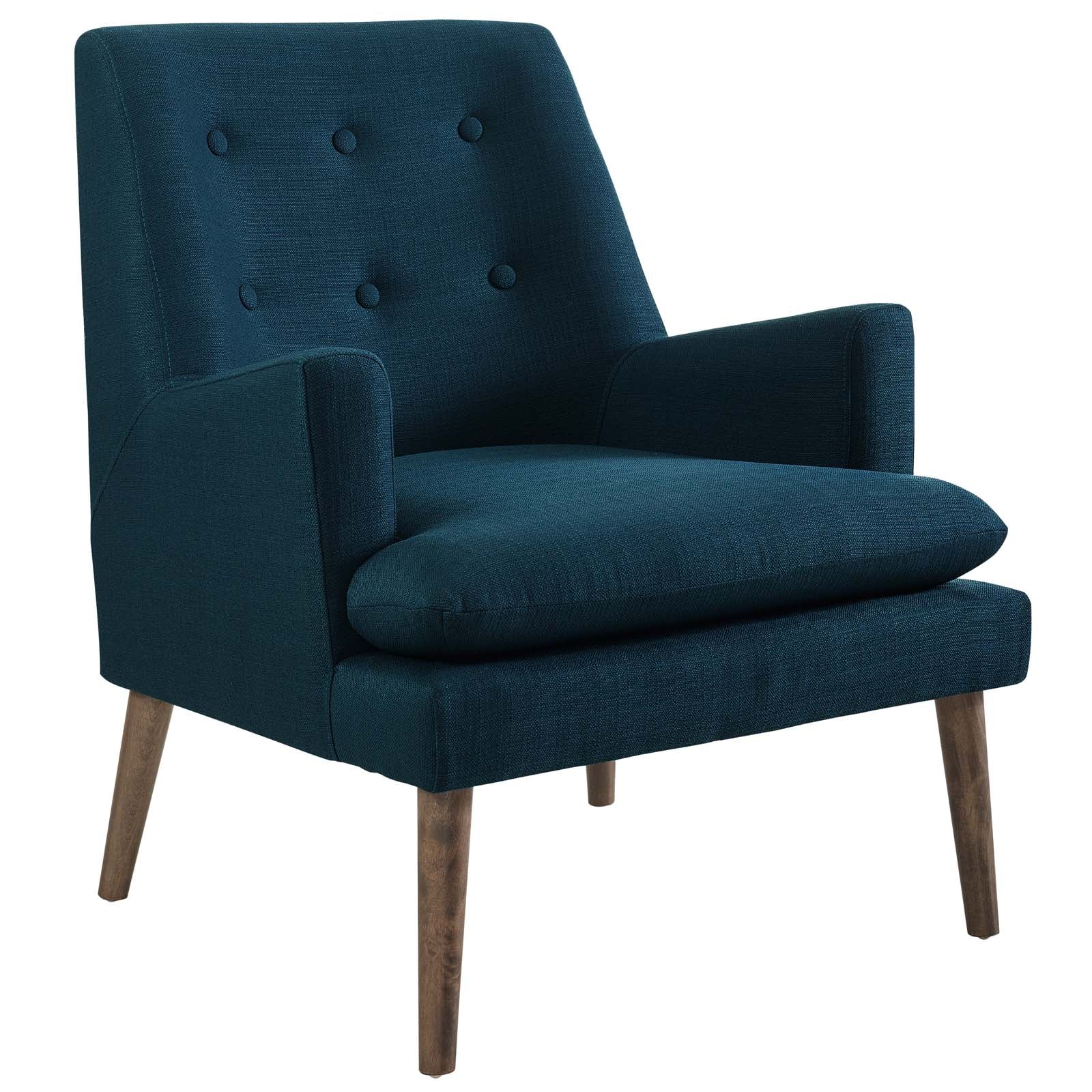 Modway Accent Chairs - Leisure Upholstered Lounge Chair Azure
