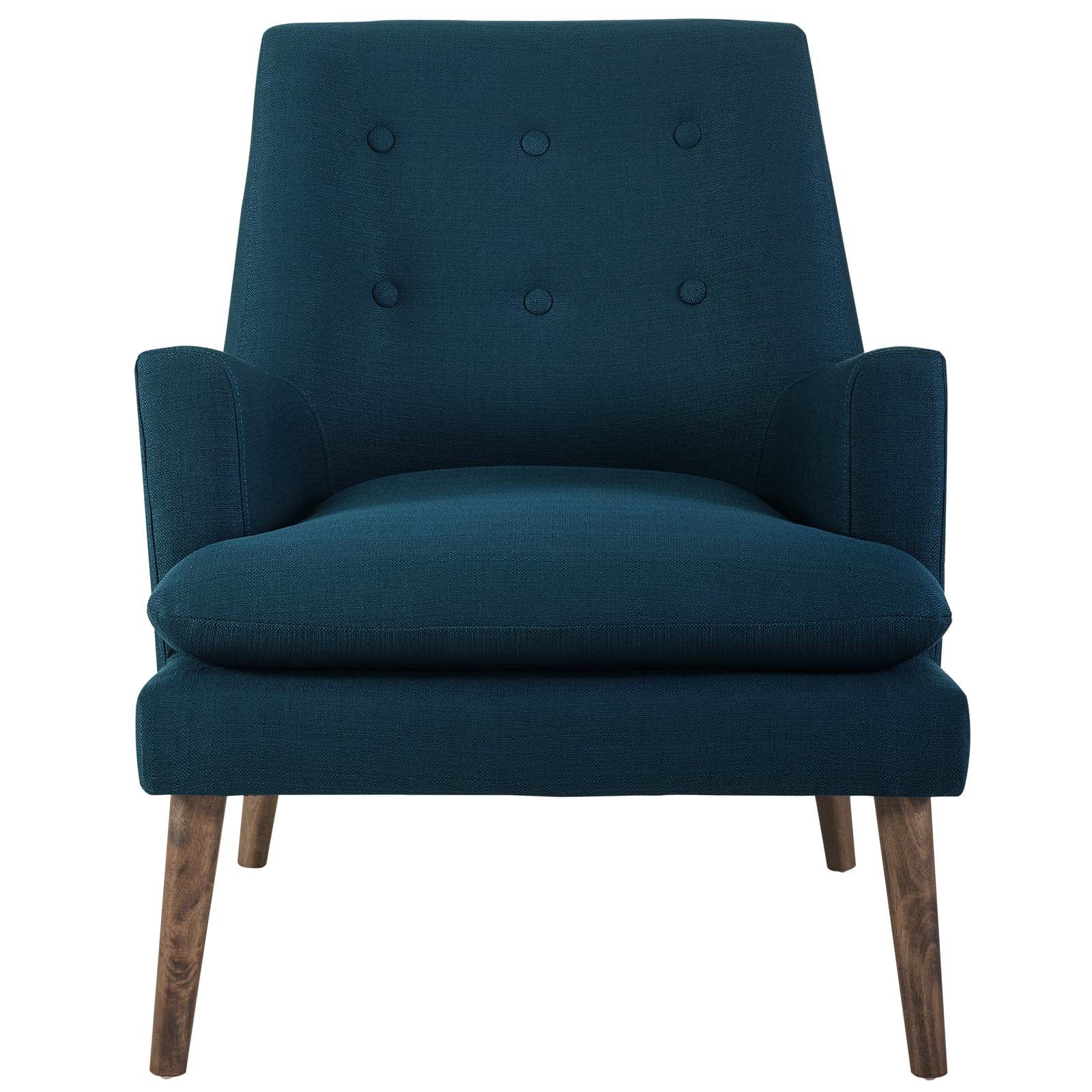 Modway Accent Chairs - Leisure Upholstered Lounge Chair Azure
