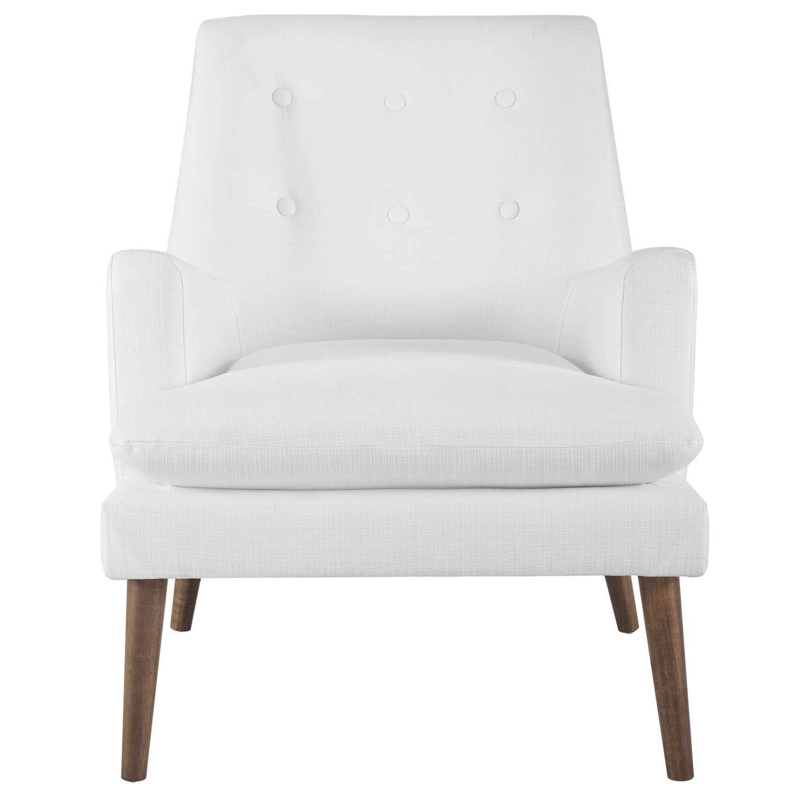 Modway Accent Chairs - Leisure Upholstered Lounge Chair White