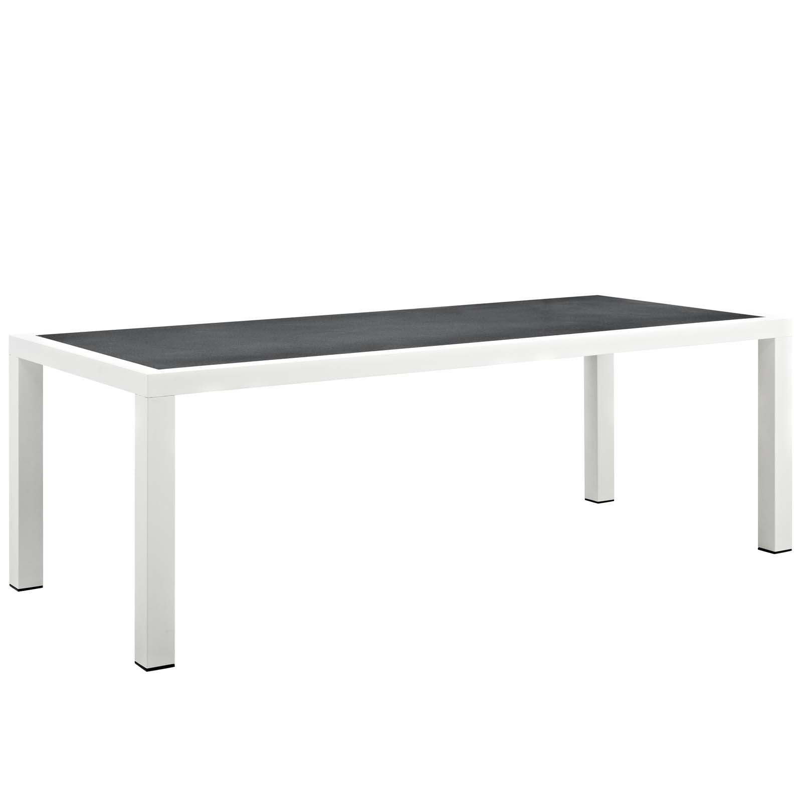 Modway Outdoor Dining Tables - Stance 90.5" Outdoor Dining Table White & Gray