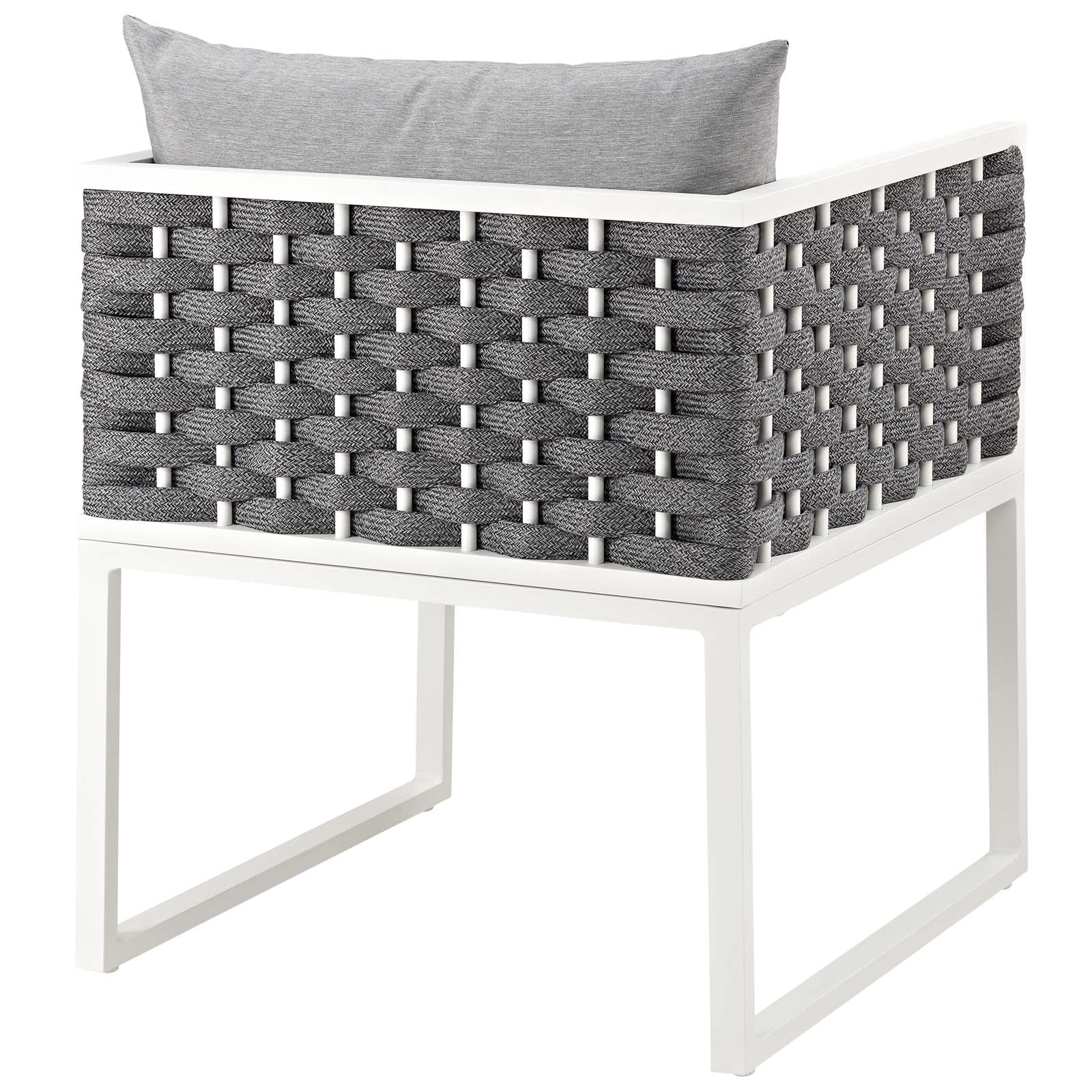 Modway Outdoor Dining Chairs - Stance Outdoor Dining Armchair White & Gray