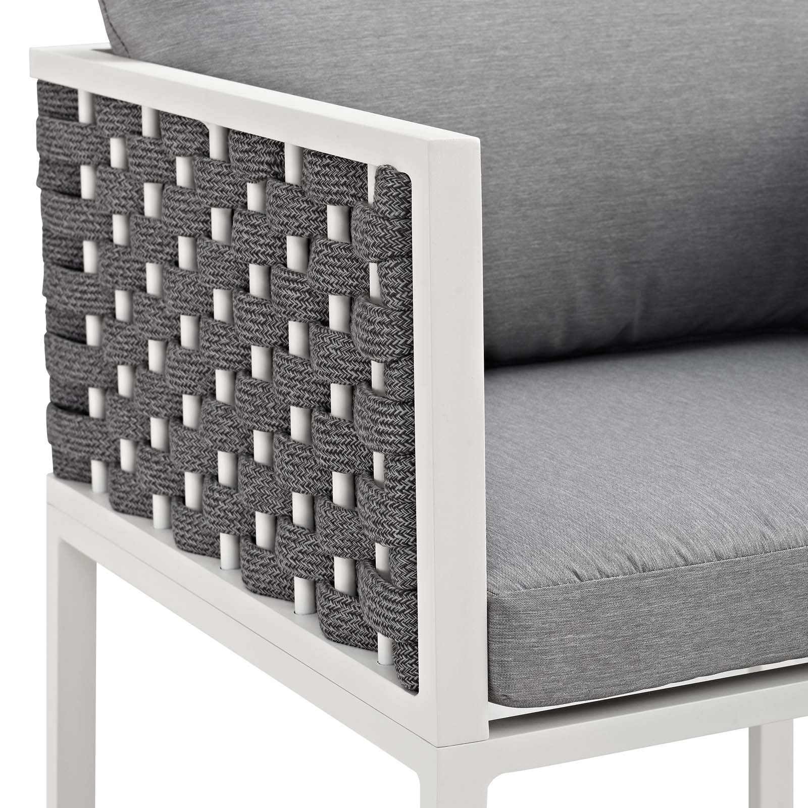 Modway Outdoor Dining Chairs - Stance Outdoor Dining Armchair White & Gray