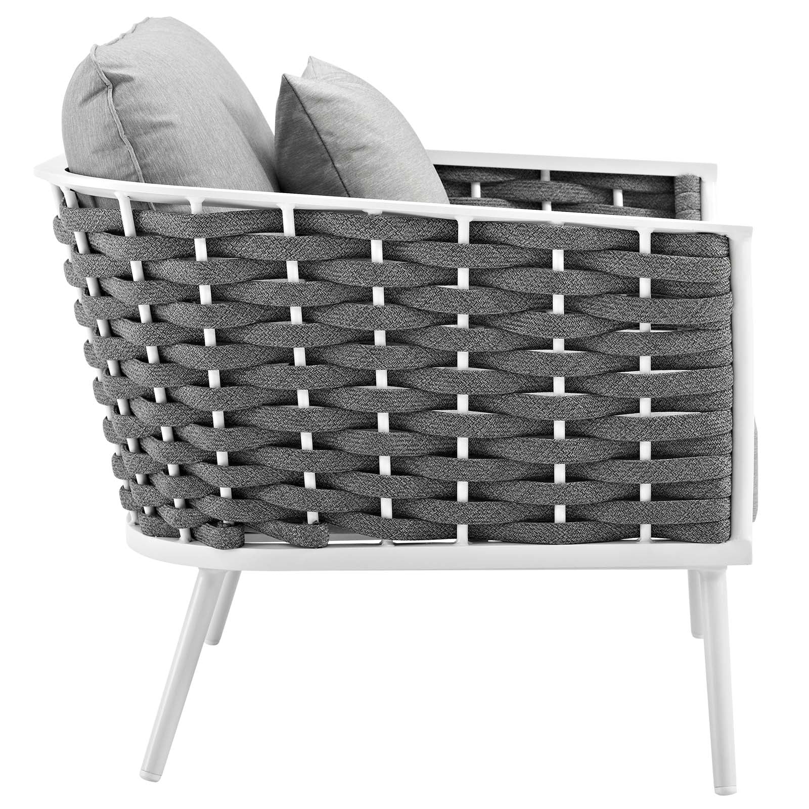 Modway Outdoor Chairs - Stance Outdoor Armchair White & Gray