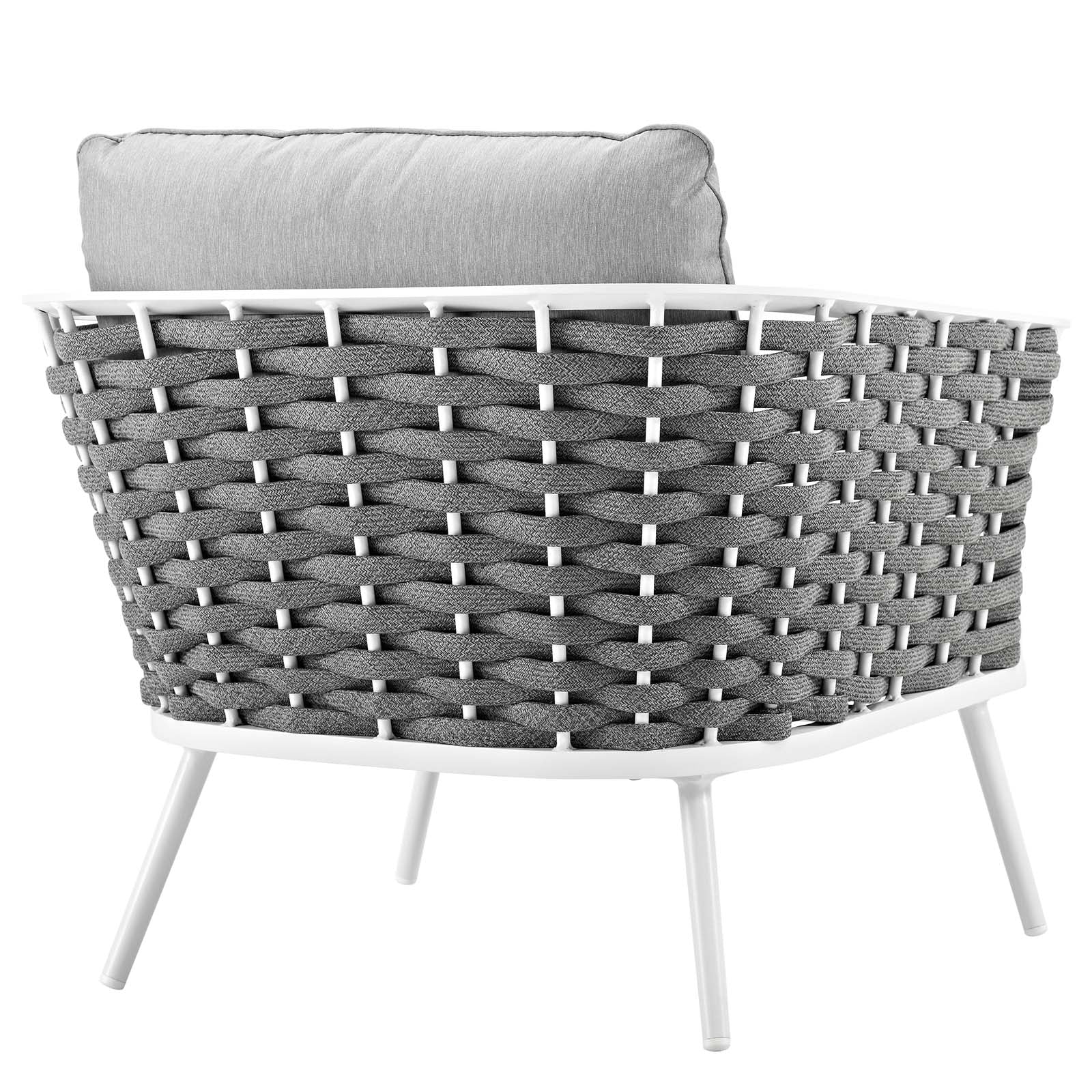 Modway Outdoor Chairs - Stance Outdoor Armchair White & Gray