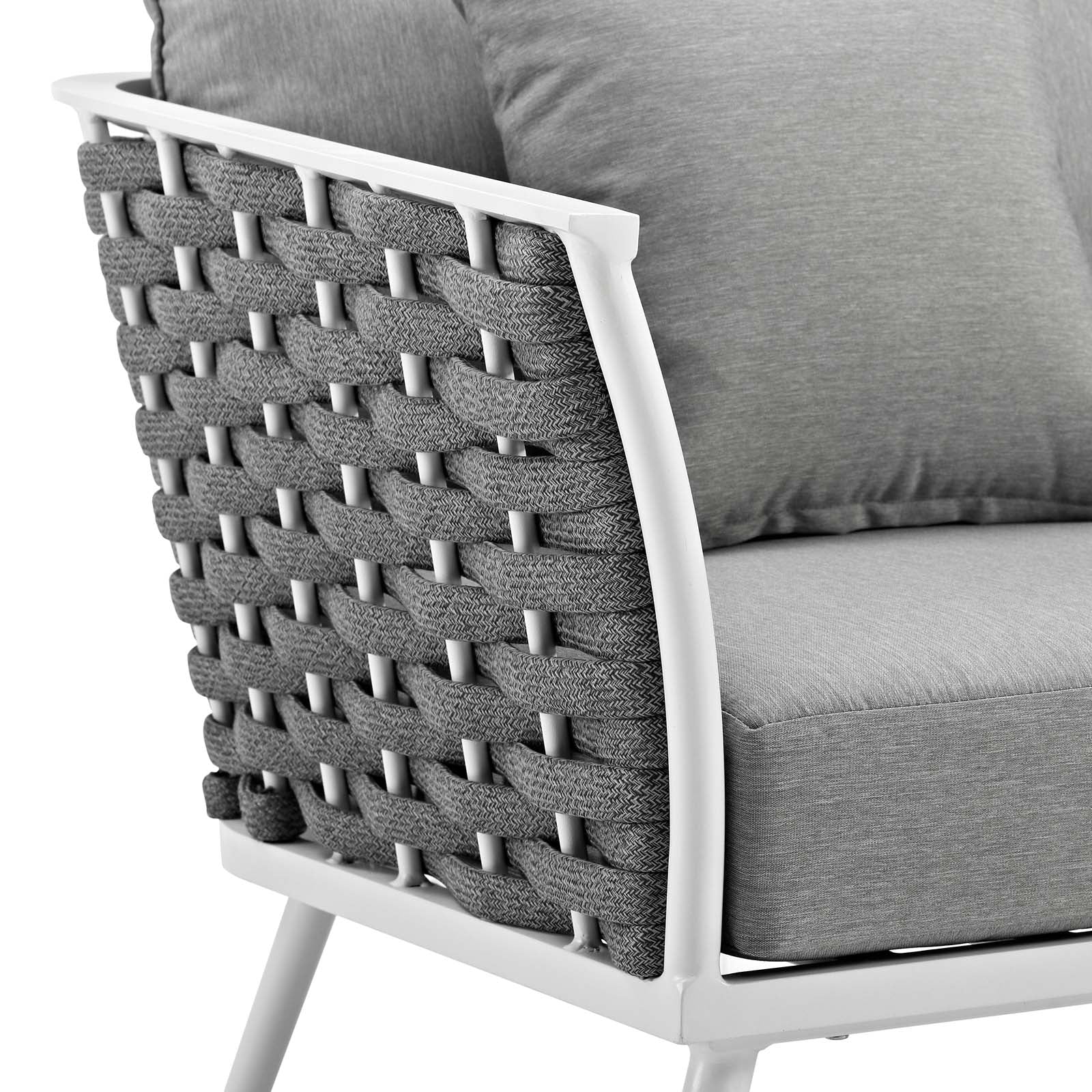 Modway Outdoor Chairs - Stance Outdoor Armchair White & Gray