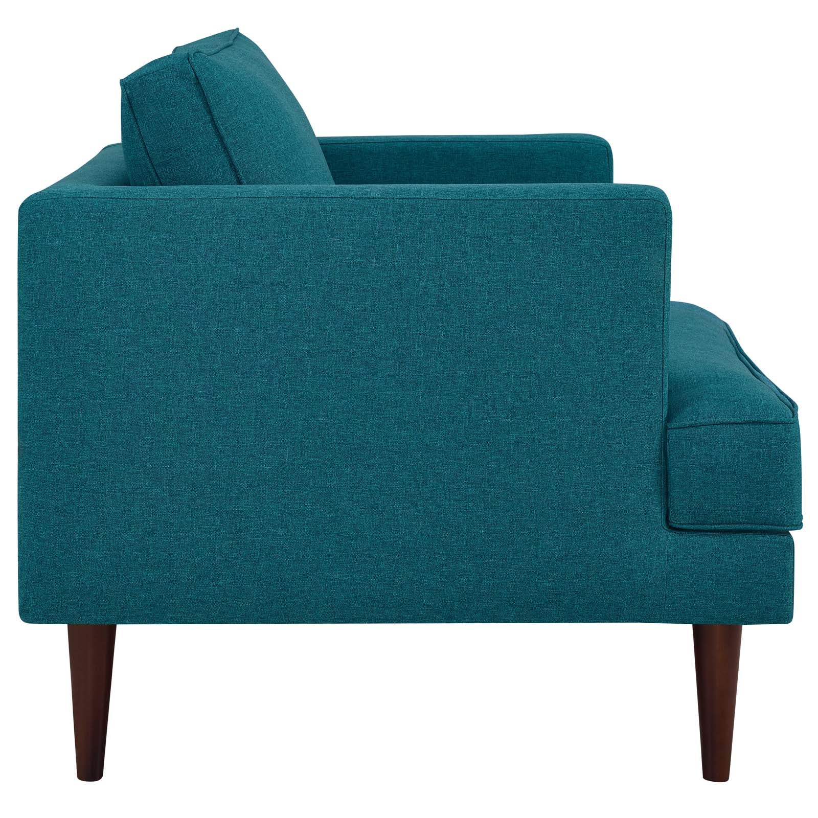 Modway Accent Chairs - Agile Upholstered Fabric Armchair Teal