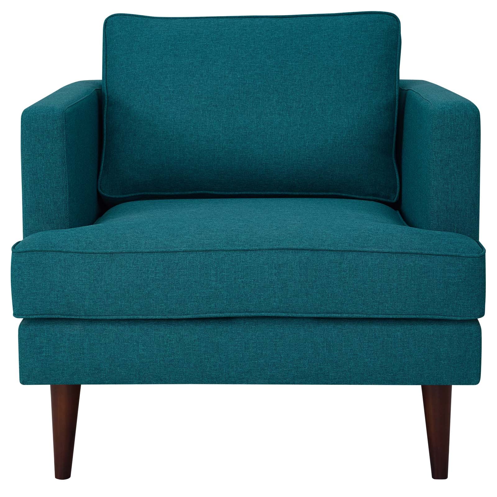 Modway Accent Chairs - Agile Upholstered Fabric Armchair Teal