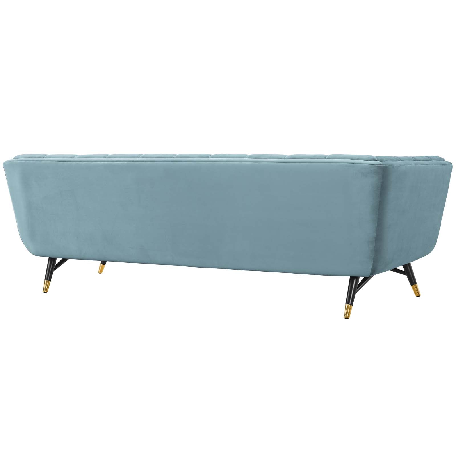 Modway Sofas & Couches - Adept Performance Velvet Sofa Sea Blue