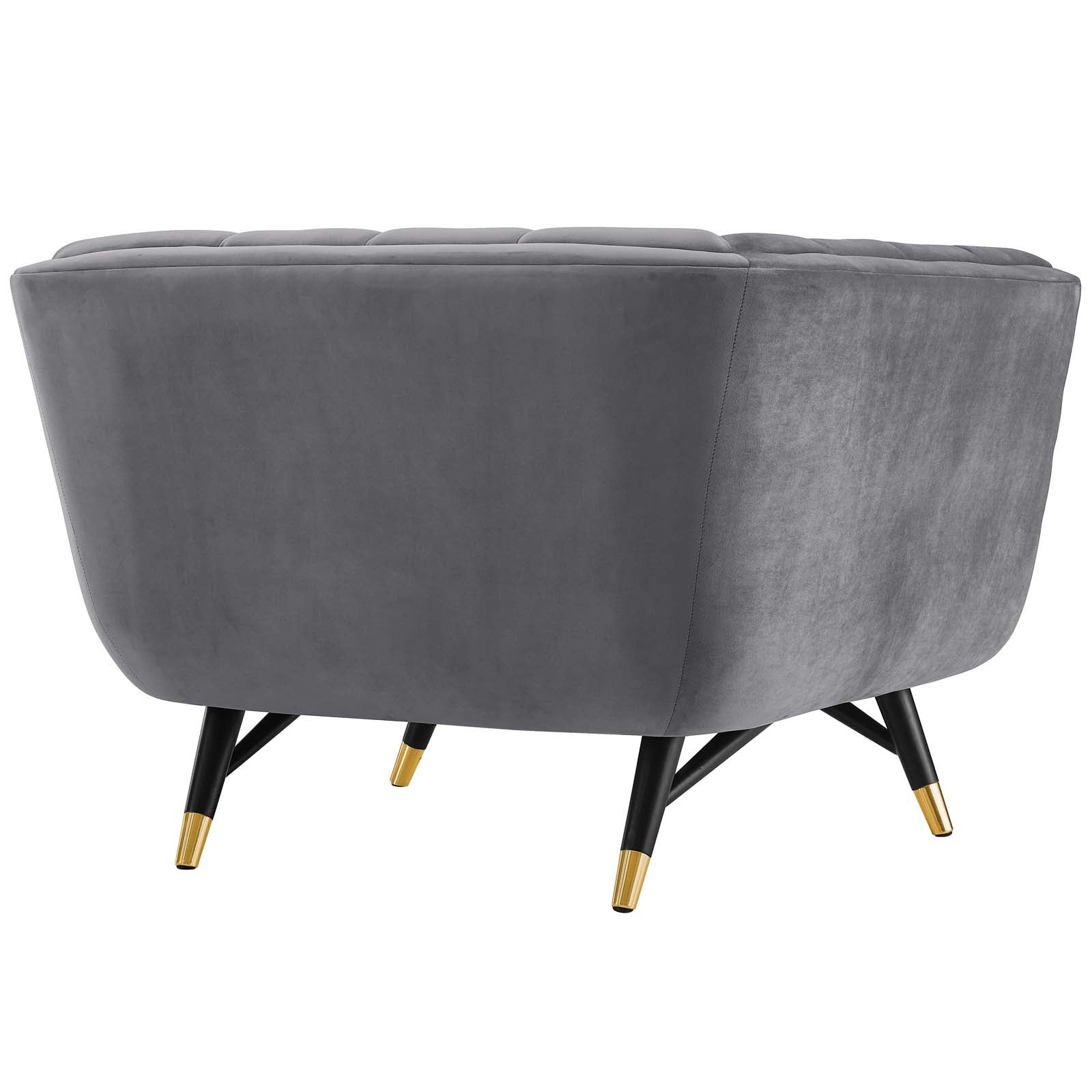 Modway Accent Chairs - Adept Performance Velvet Armchair Gray