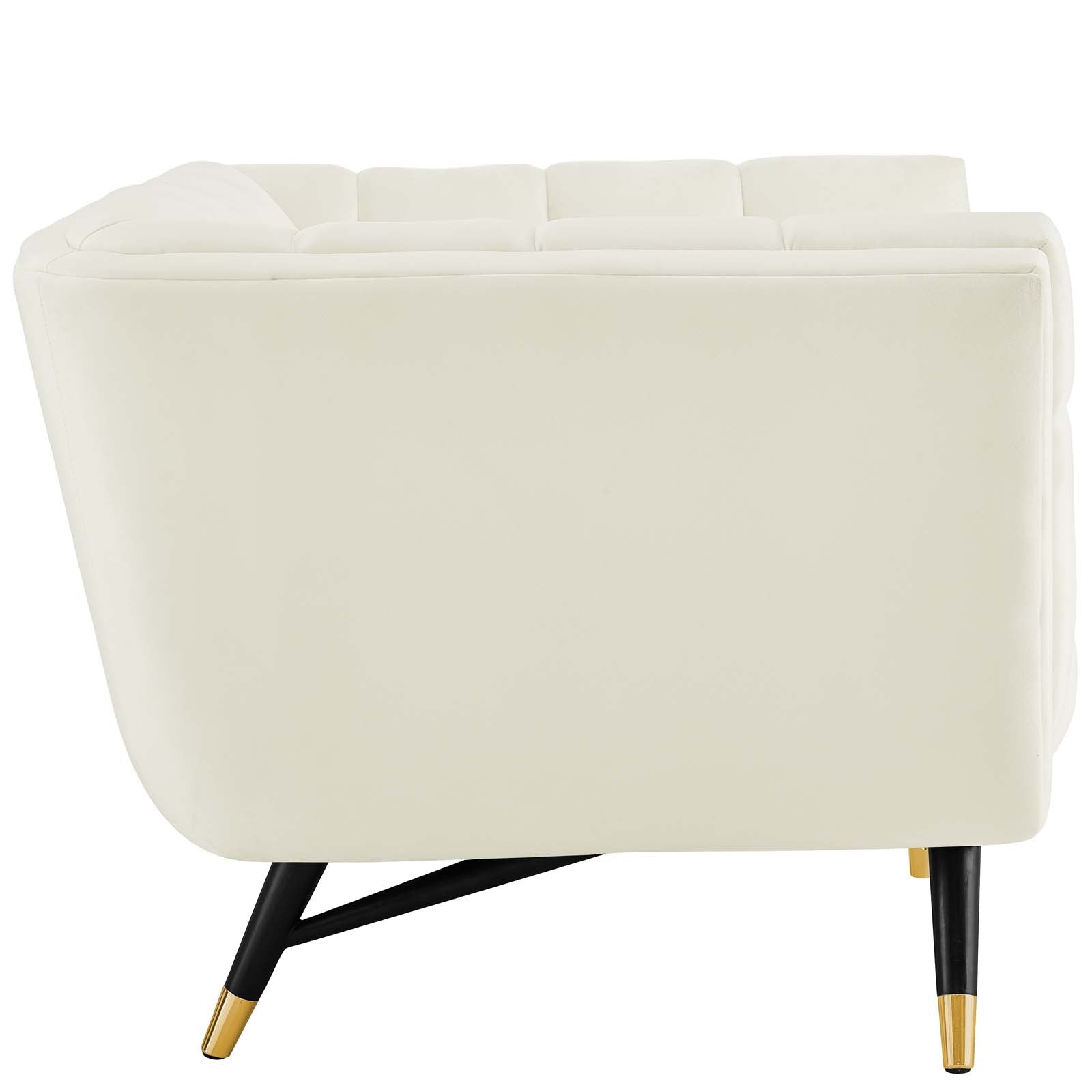 Modway Accent Chairs - Adept Performance Velvet Armchair Ivory