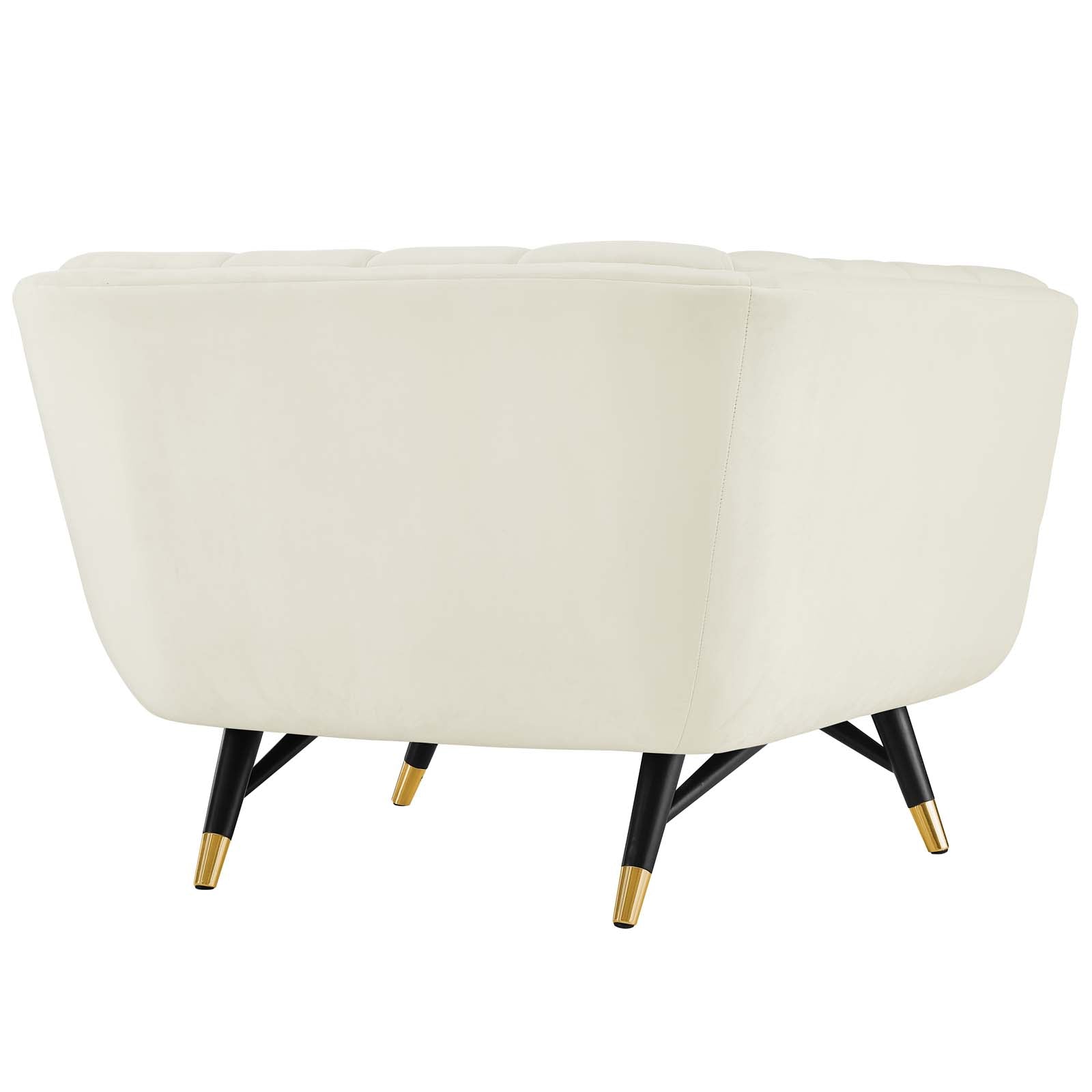 Modway Accent Chairs - Adept Performance Velvet Armchair Ivory
