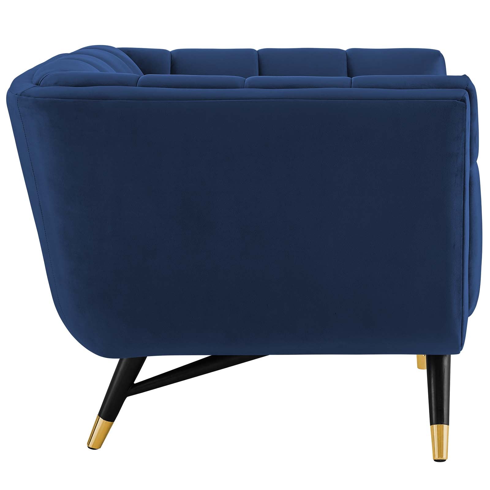 Modway Accent Chairs - Adept Armchair Midnight Blue & Black