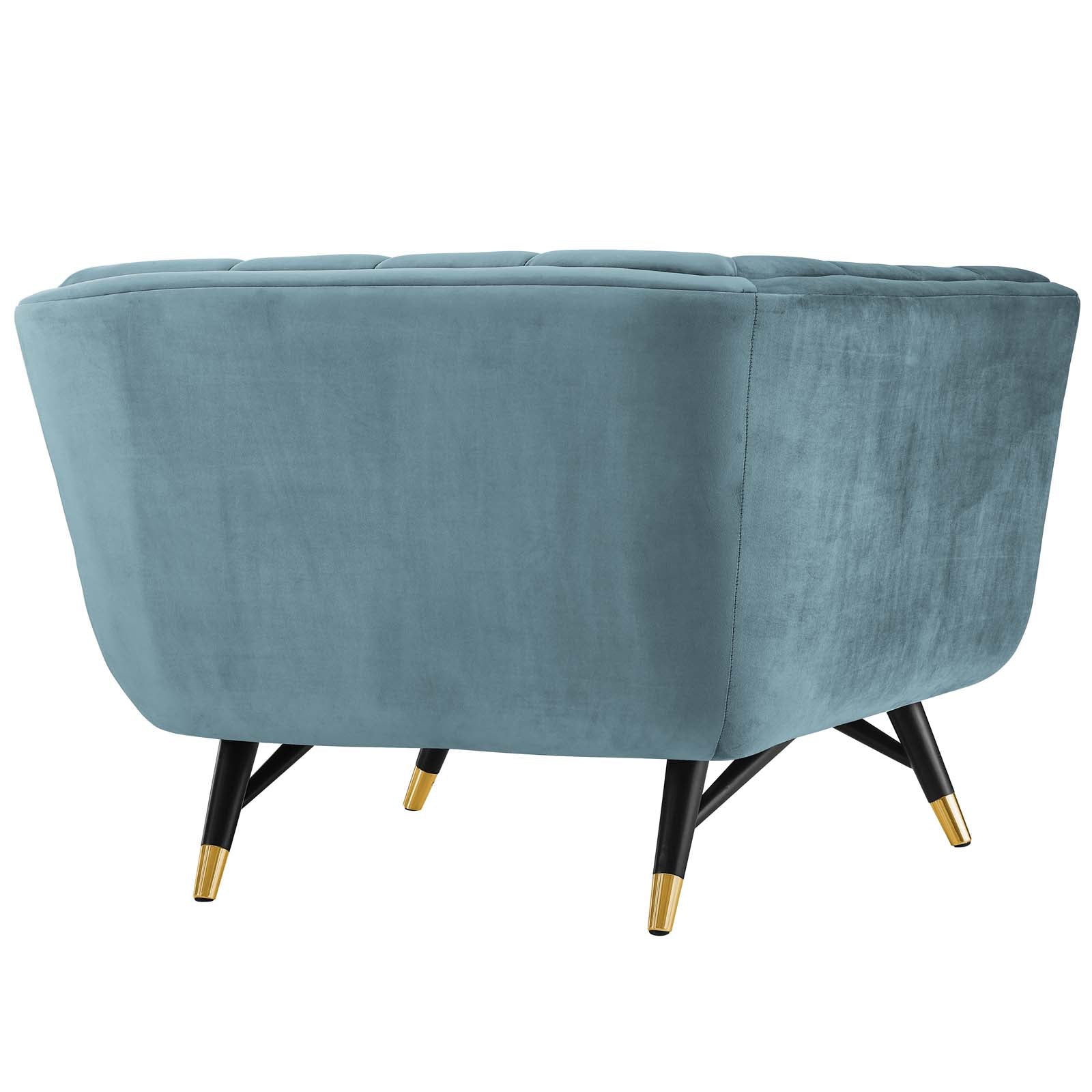 Modway Accent Chairs - Adept Performance Velvet Armchair Sea Blue