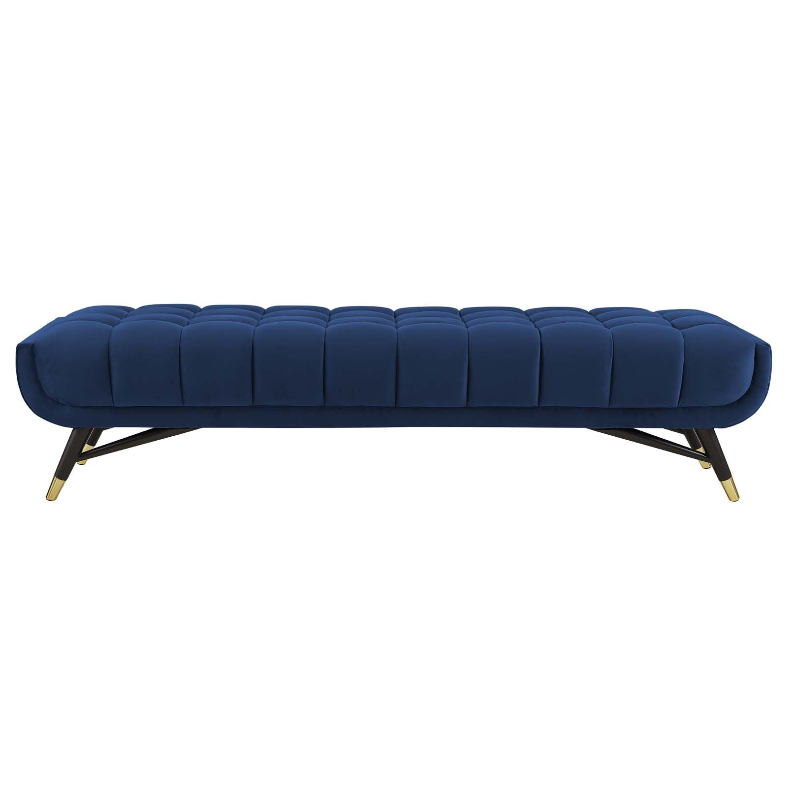 Modway Benches - Adept Performance Velvet Bench Midnight Blue