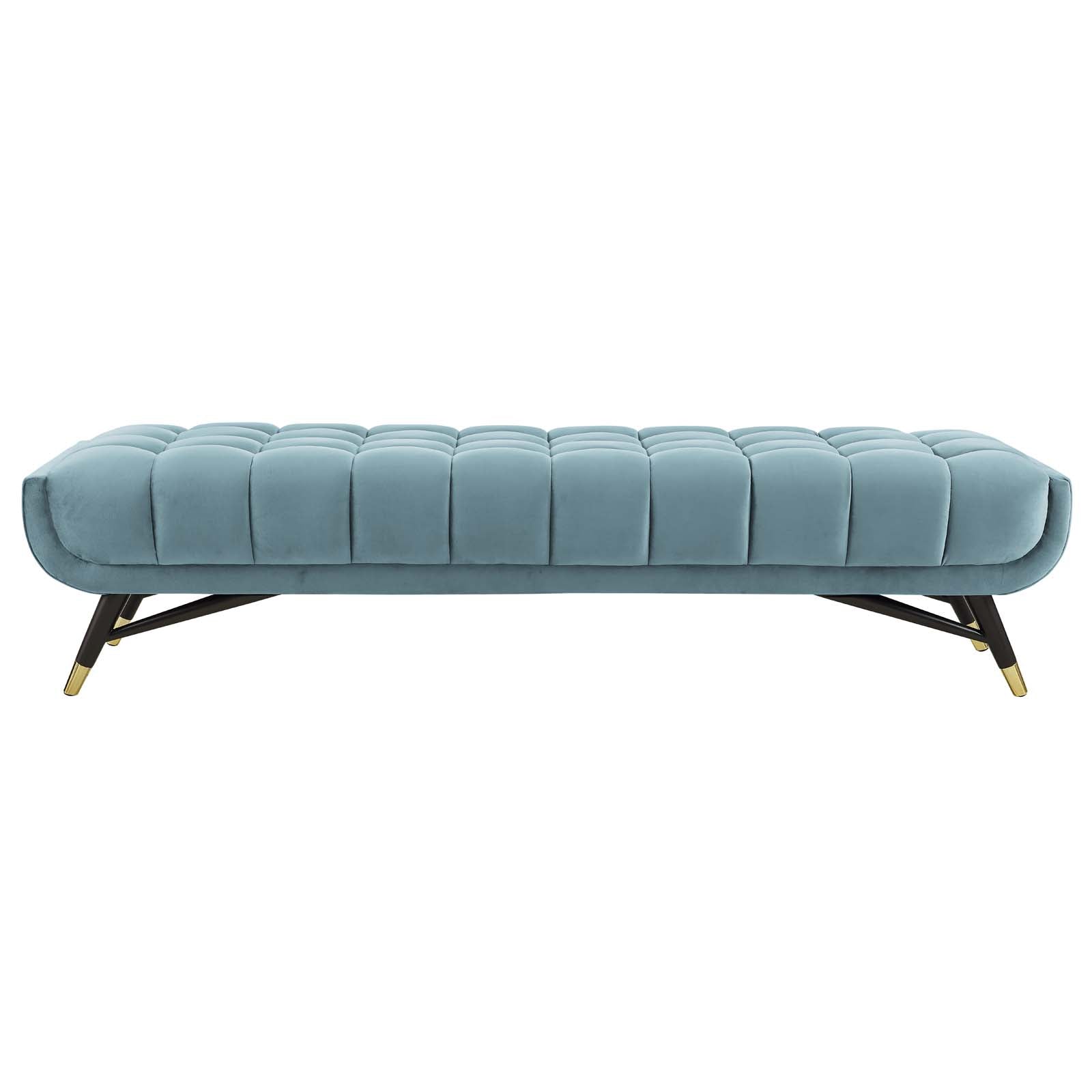 Modway Benches - Adept Performance Velvet Bench Sea Blue