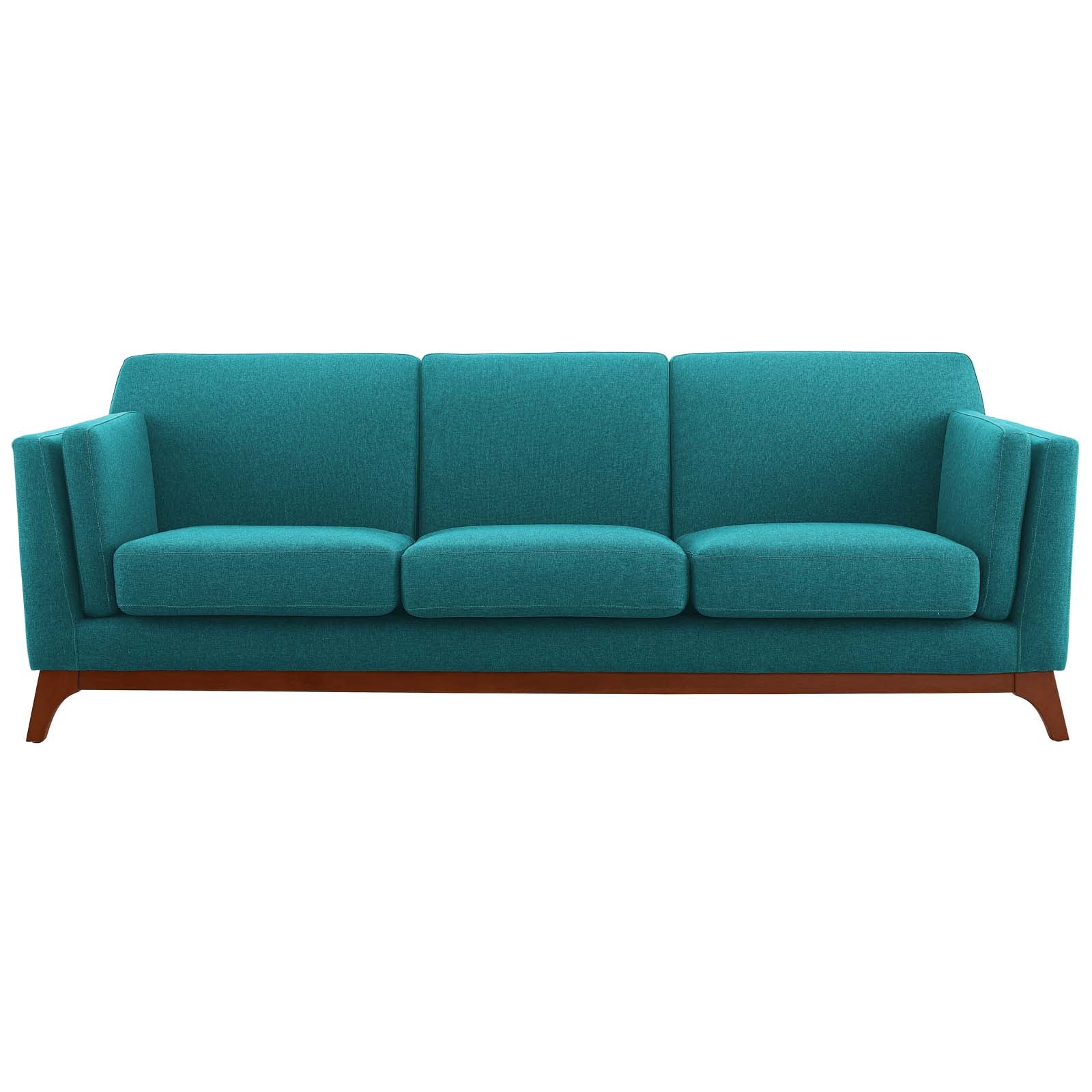 Modway Sofas & Couches - Chance Upholstered Fabric Sofa Teal