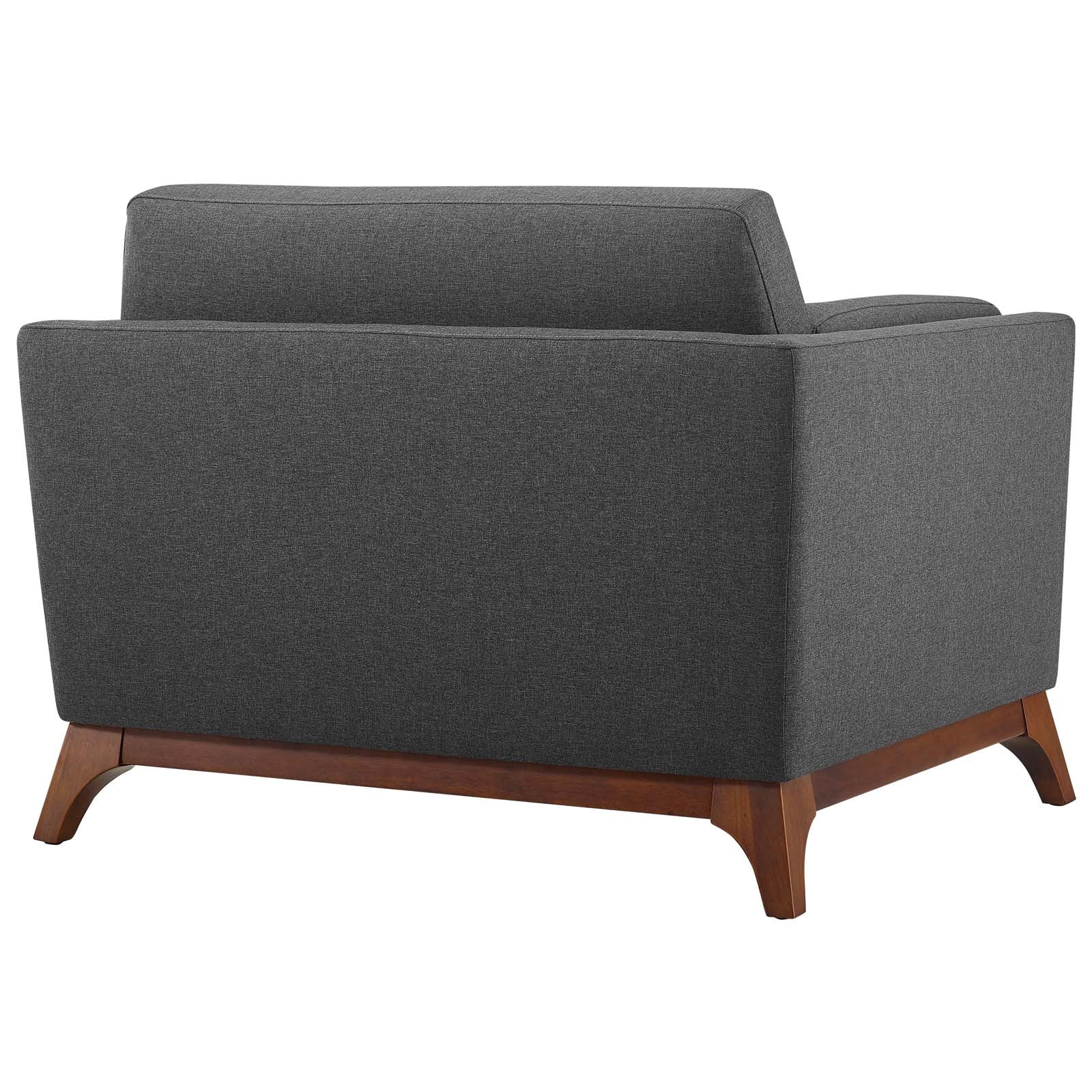Modway Accent Chairs - Chance Upholstered Fabric Armchair Gray
