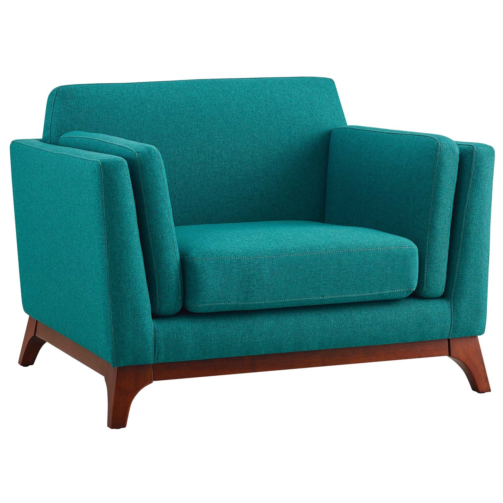 Modway Accent Chairs - Chance Upholstered Fabric Armchair Teal