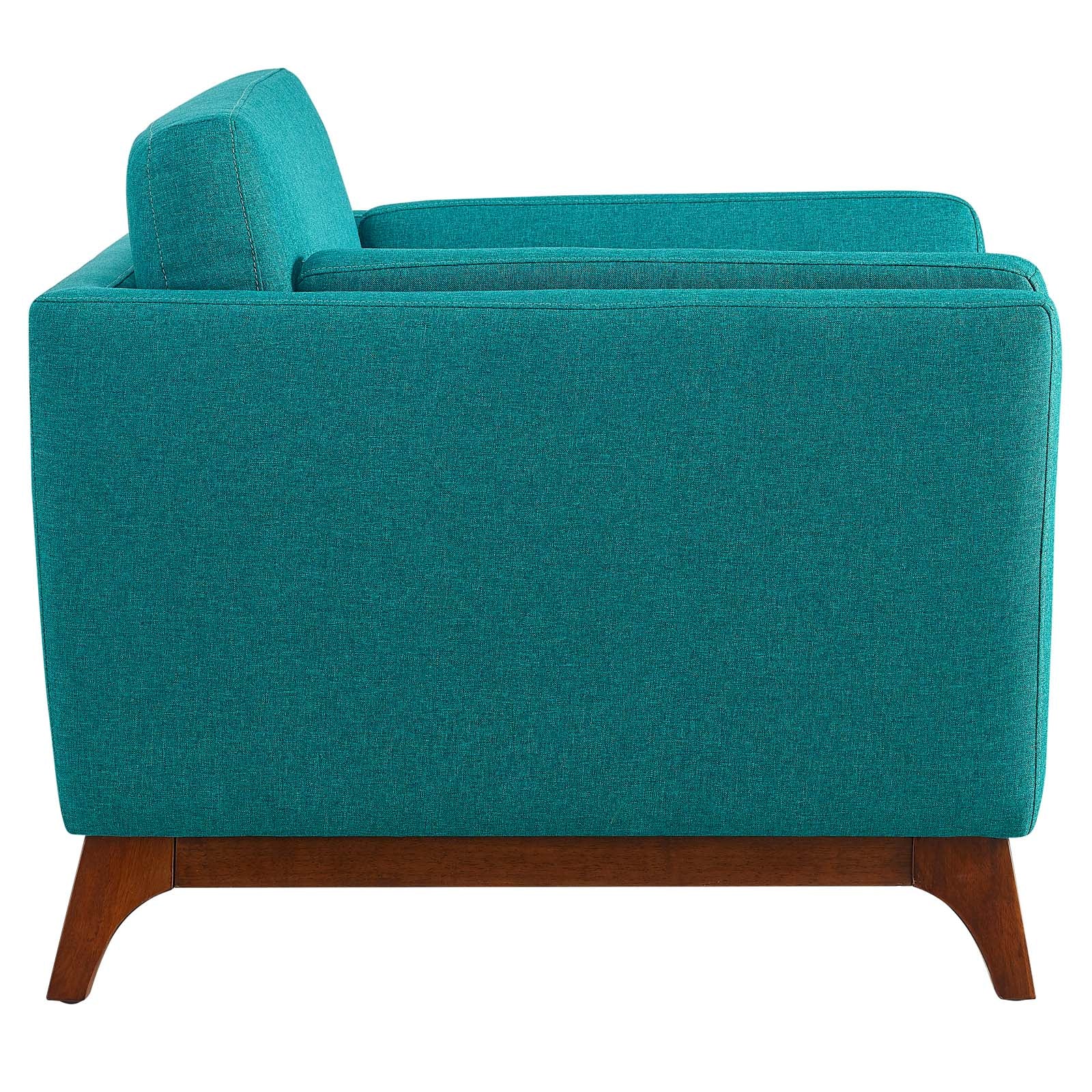 Modway Accent Chairs - Chance Upholstered Fabric Armchair Teal